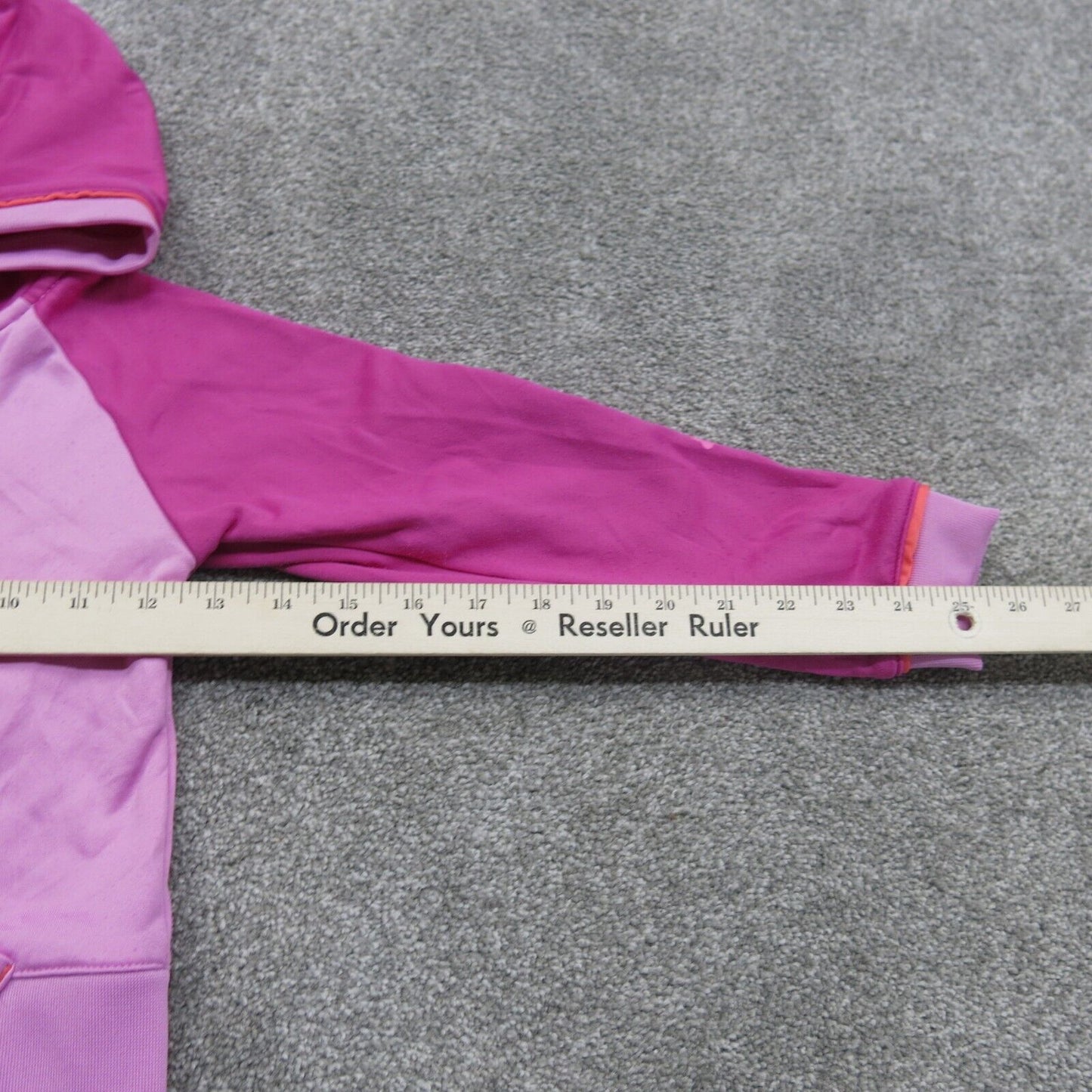 Adidas Jacket Girls Size 5 Pink Solid Long Sleeve Full Zip Up Outwear Jacket Log