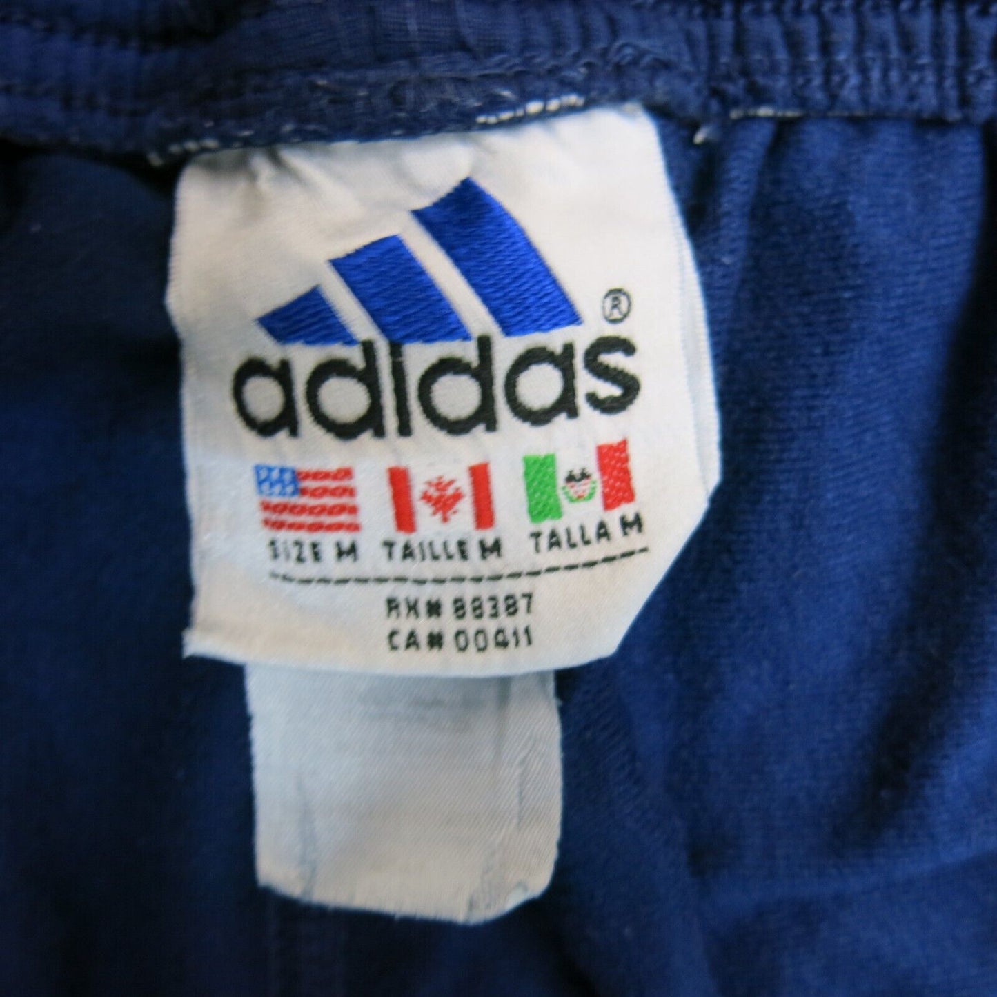 Adidas Mens Pant Trouser Drawstring Elastic Waist Navy Blue Size Medium