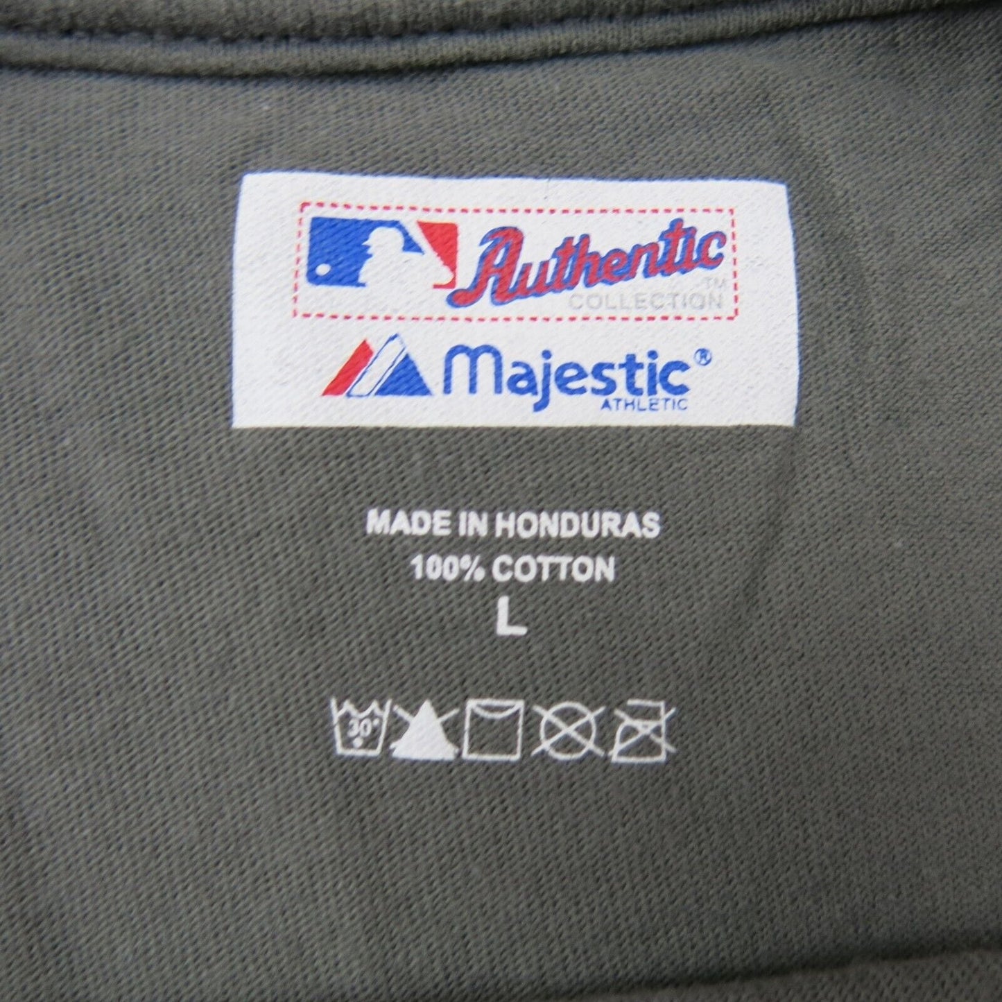 Majestic Mens Crew Neck T Shirt Short Sleeves 100% Cotton Dark Slate Gray SZ L