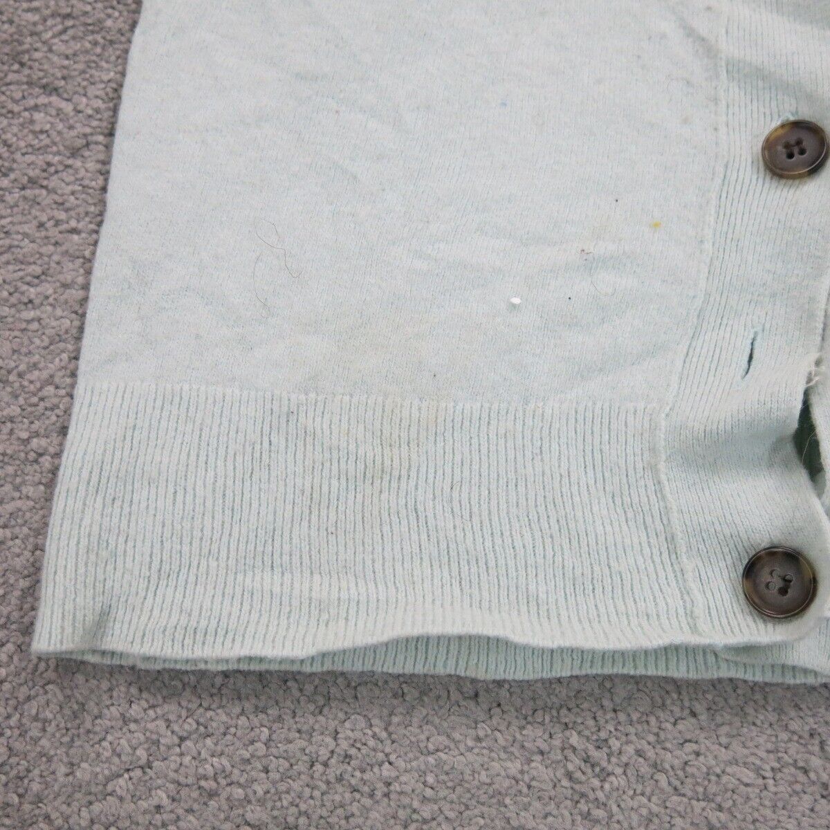 j. Crew Women Knitted Cardigan Sweater Long Sleeve Front Button Light Blue SZ XS