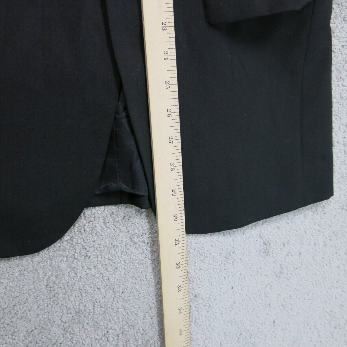 Zara Man Mens Blazer Coat Single Breasted Long Sleeve Pockets Black Size US 36