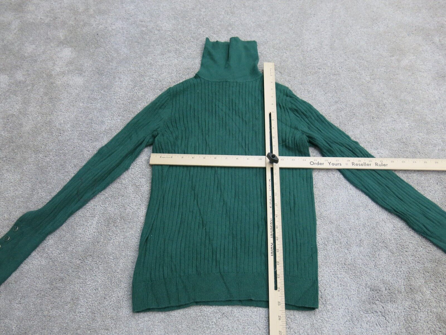 Talbots Womens Knitted Sweater Long Sleeves High Neck Teal Green Size X Small