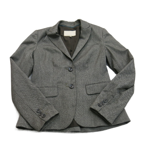Banana Republic Womens Blazer Coat Single Breasted Long Sleeves Gray Size 4