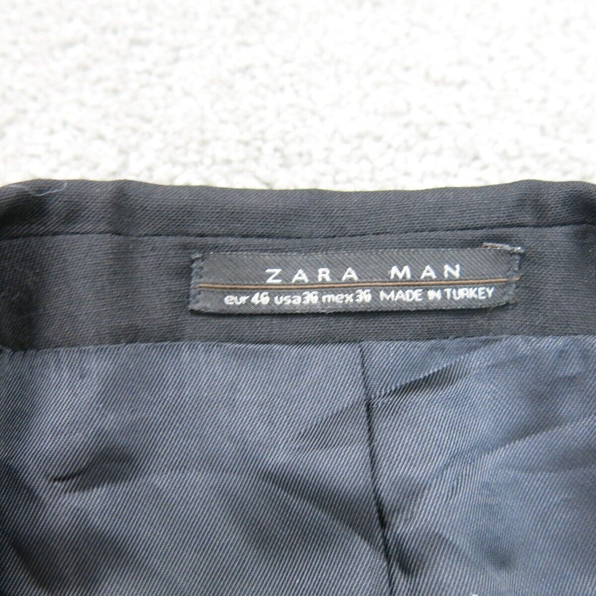 Zara Man Mens Blazer Coat Single Breasted Long Sleeve Pockets Black Size US 36