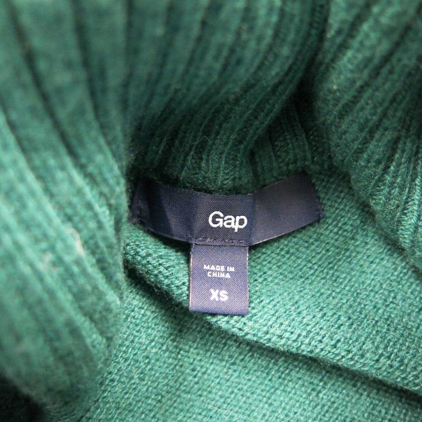 Gap Womens Turtleneck Pullover Sweater Knitted Long Sleeve Teal Green Size XS