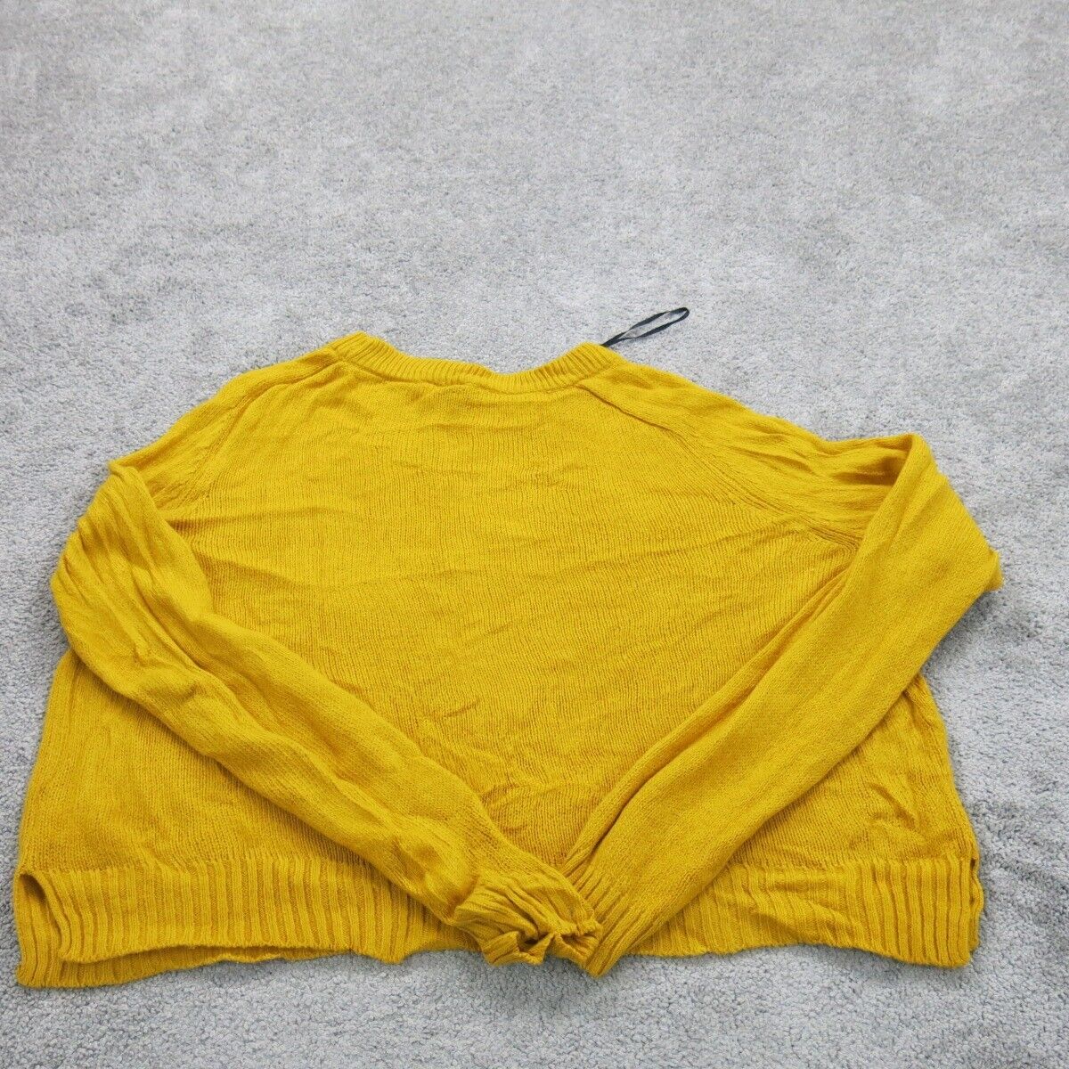 Divided H&M Womens Pullover Sweater Long Sleeves Crew Neck Yellow Size Large