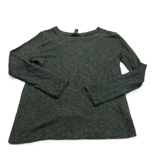 Forever 21 Womens Knitted Sweater Crew Neck Long Sleeves Dark Olive Green Size S