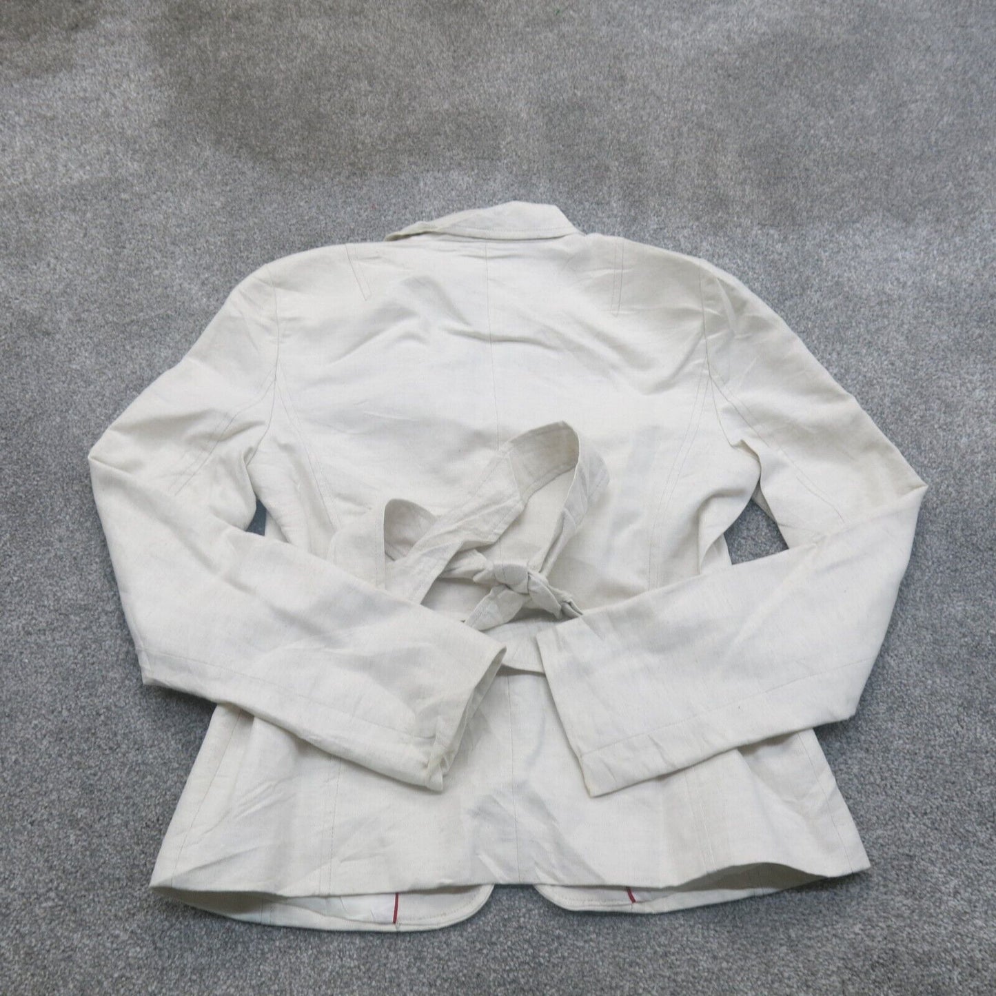 Banana Republic Womens Blazer Coat Single Breasted Pockets OFF White Size W31