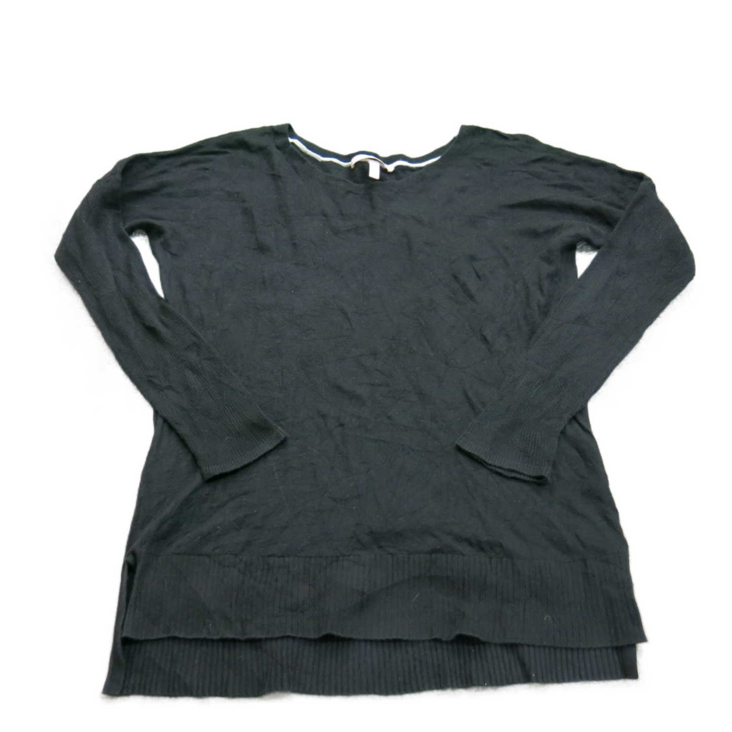 Victorias Secret Womens Pullover Sweater Long Sleeve Round Neck Black Size M