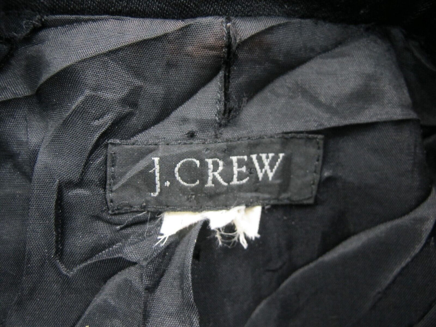 J. Crew Womens Blazer Coat Double Breasted Long Sleeve Pockets Black Size L23