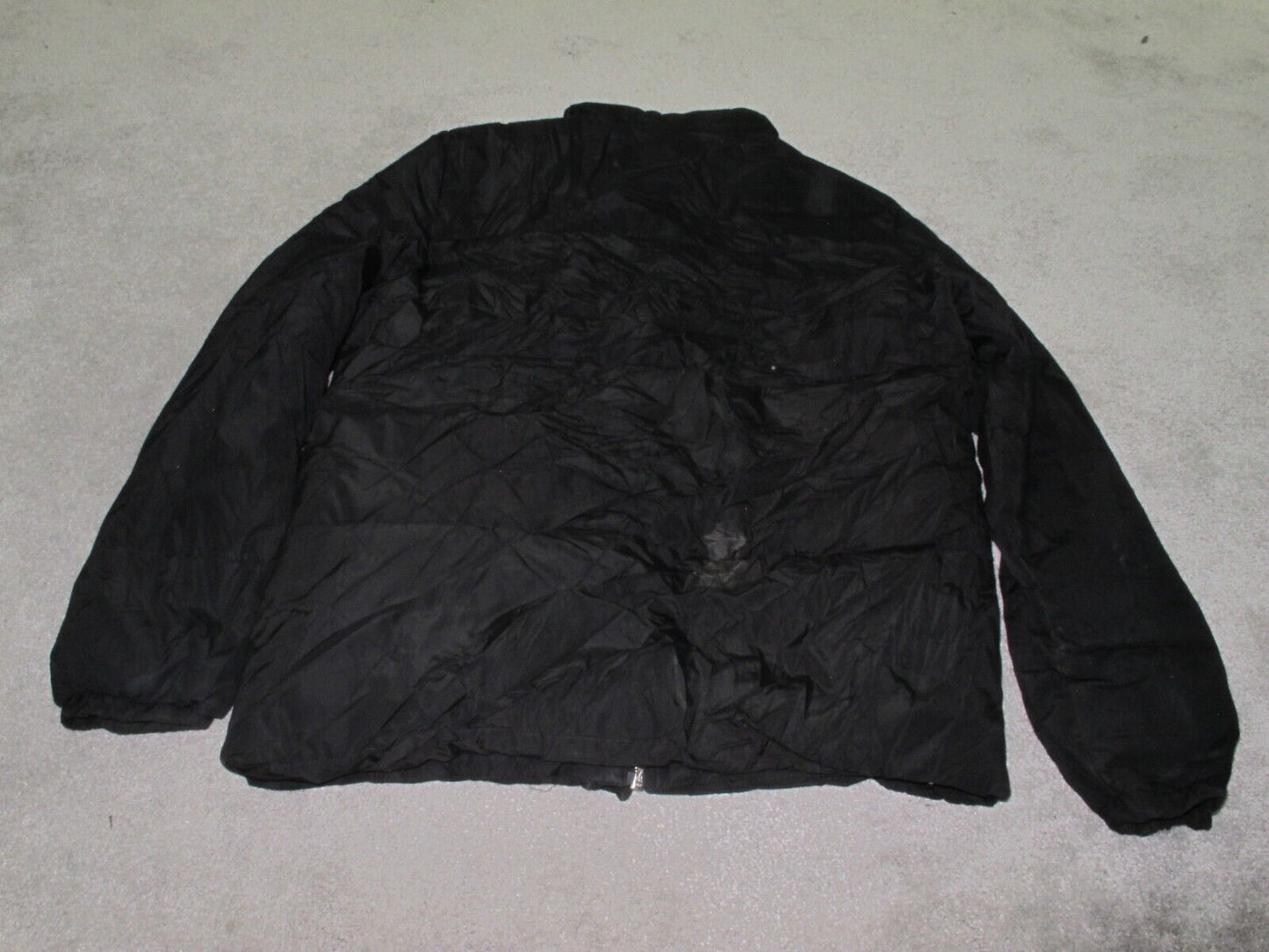H&M Mens Puffer Jacket Full Zip Up Long Sleeves Mock Neck Black Size Small