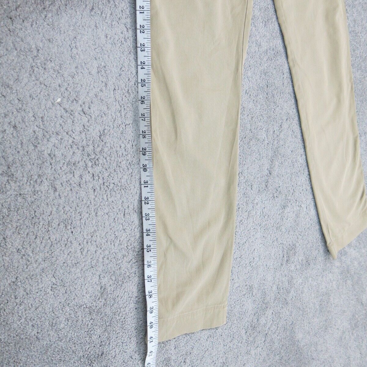 GAP Mens Pant Slim Straight Leg Chino Mid Rise Slash Pockets Khaki Size W32XL32