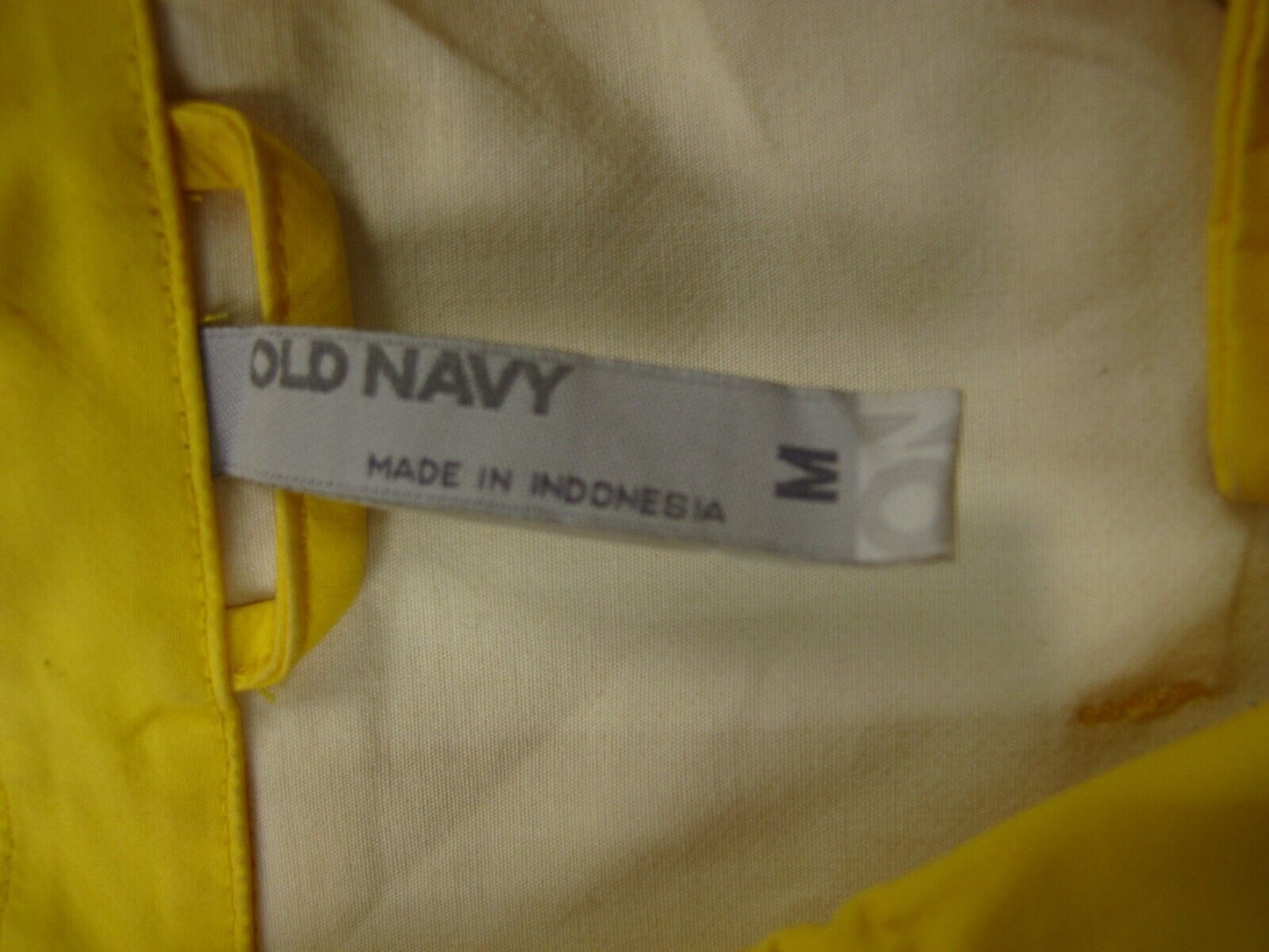 Old Navy Women Blazer Coat Single Breasted Long Sleeves Pockets Yellow Size M