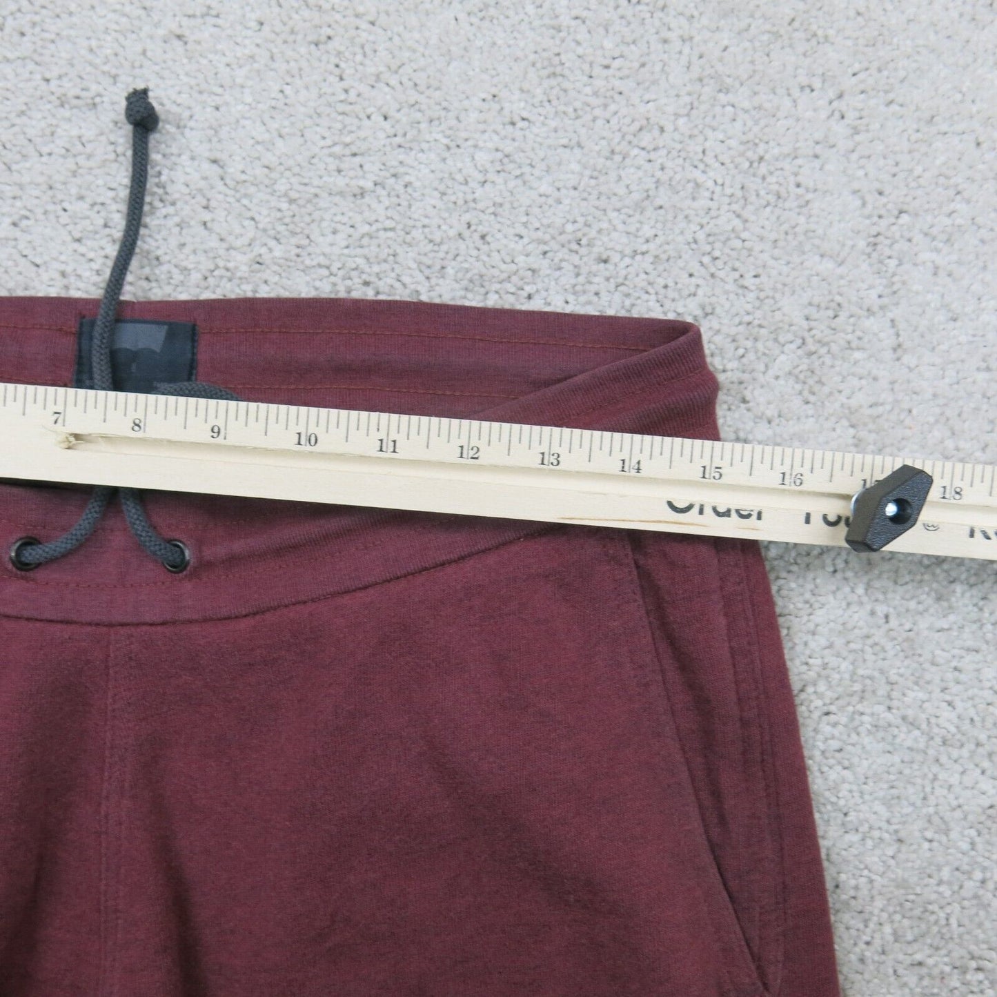 Levis Mens Pant Jogger Drawstring Waist Mid Rise Pockets Maroon Size Medium