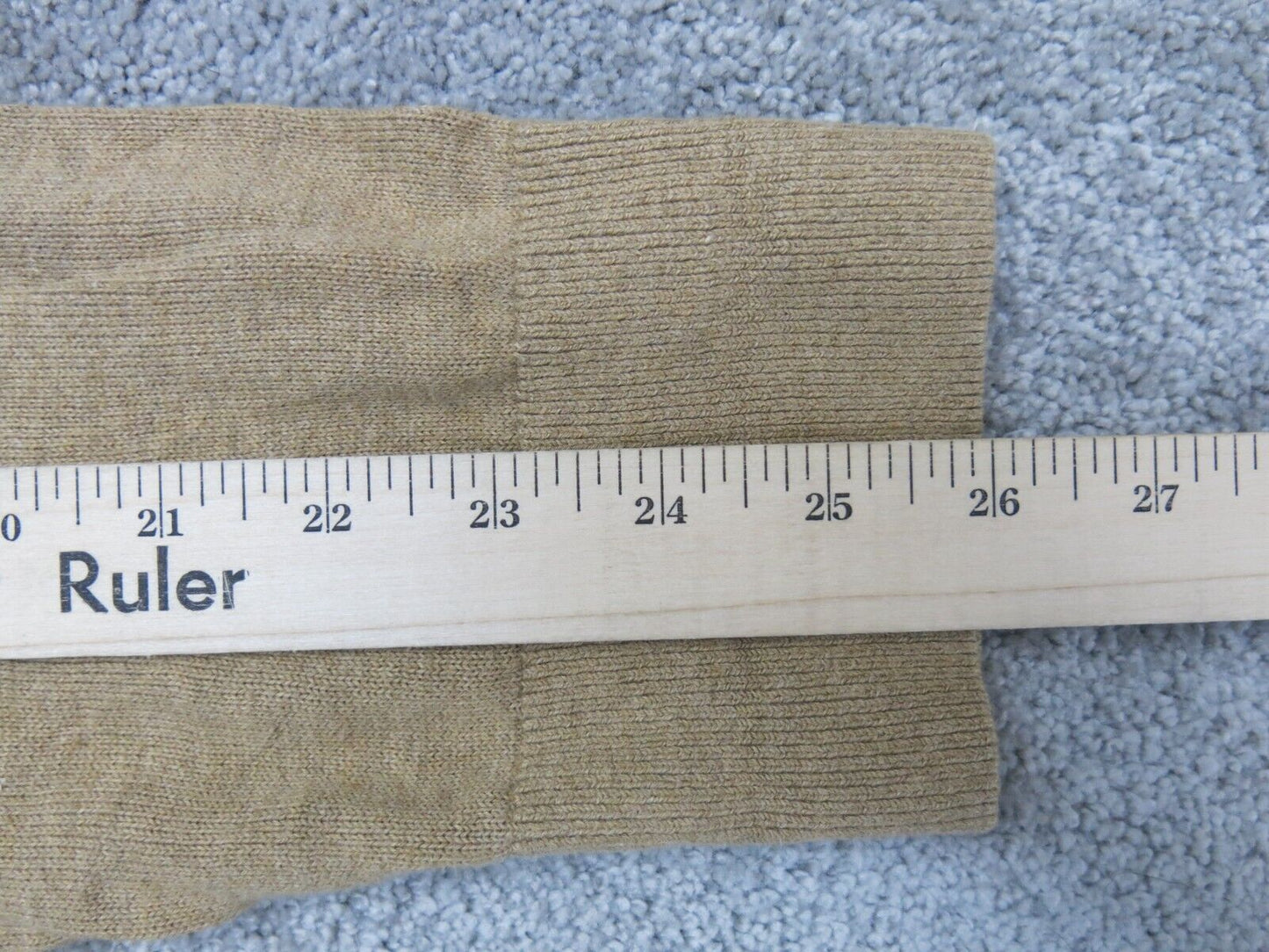 Tommy Hilfiger Mens Sweater V Neck Long Sleeves Pima Cotton Beige Size X Large