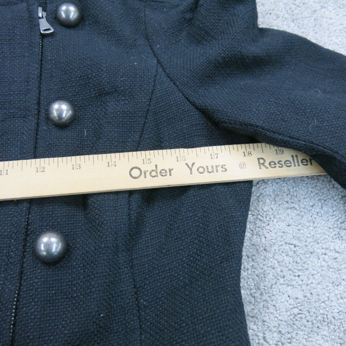 Talbots Womens Scrub Jacket Full Zip Flatteringly Classic Long Sleeve Black SZ 6