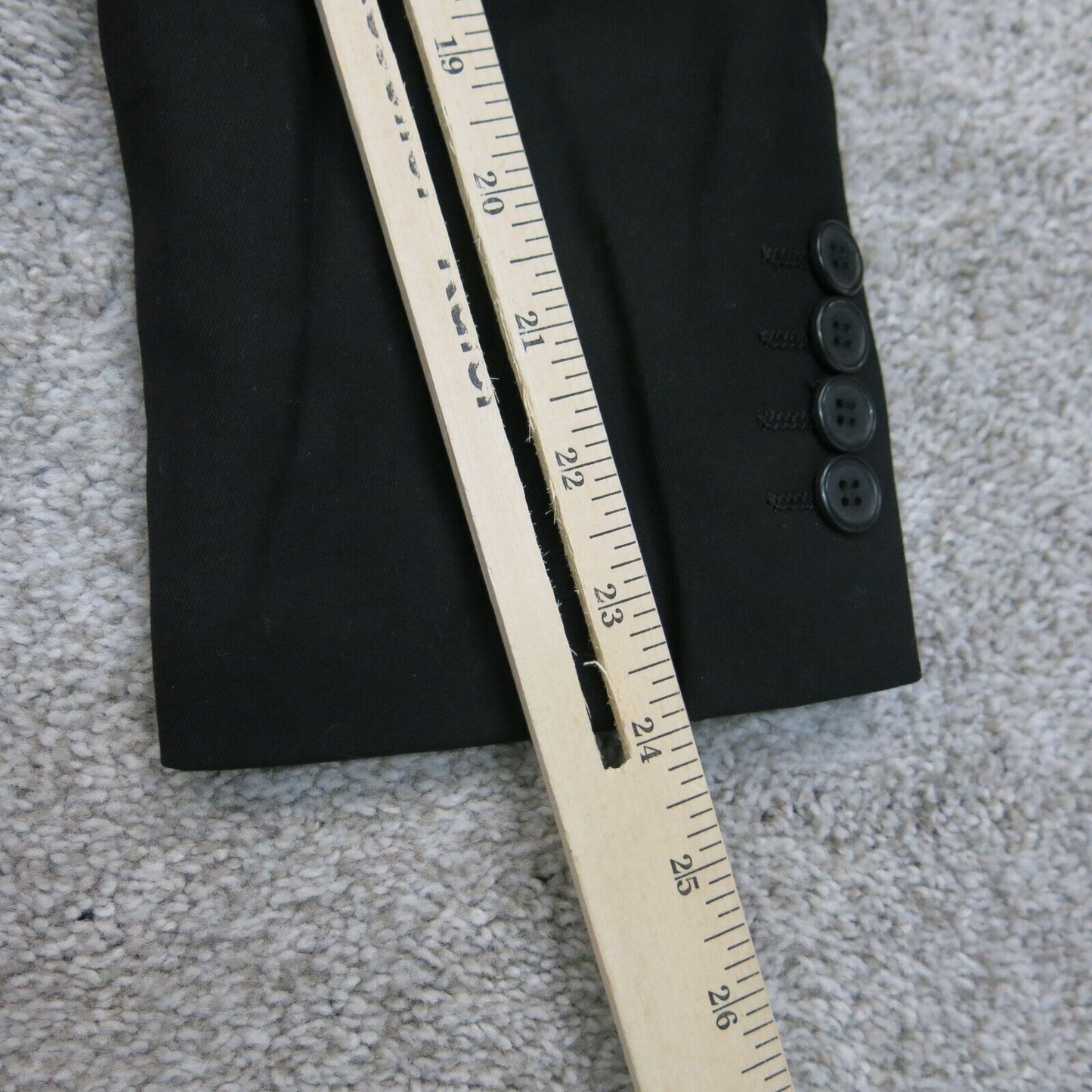 H&M Mens Blazer Coat Single Breasted Regular Fit Long Sleeves Black Size 42R
