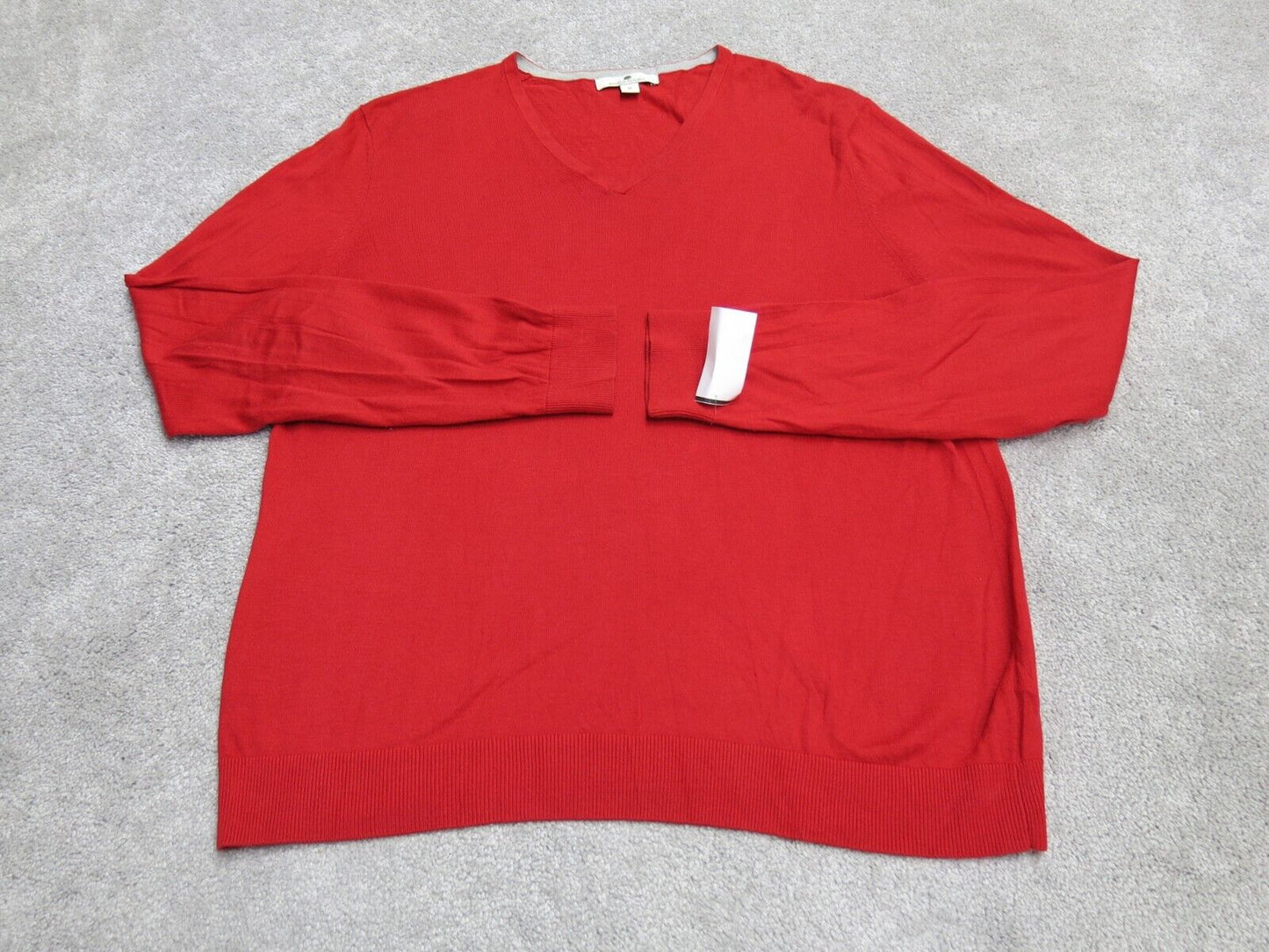 Banana Republic Mens Pullover Sweatshirt Long Sleeve V Neck Red Size Medium