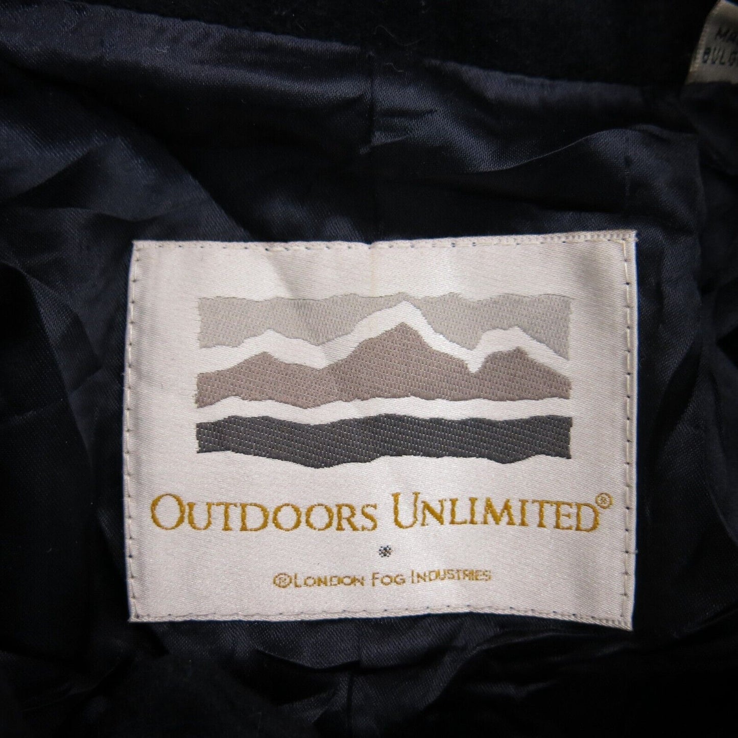 London Fog Mens Peacoat Double Breasted Pockets Solid Black Size Large