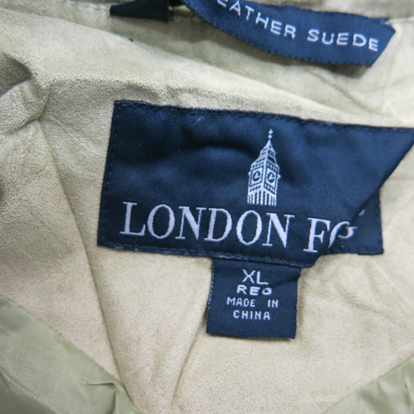 London Fog Womens Jacket Full Zip Up Mock Neck Pockets Solid Green Size XL R
