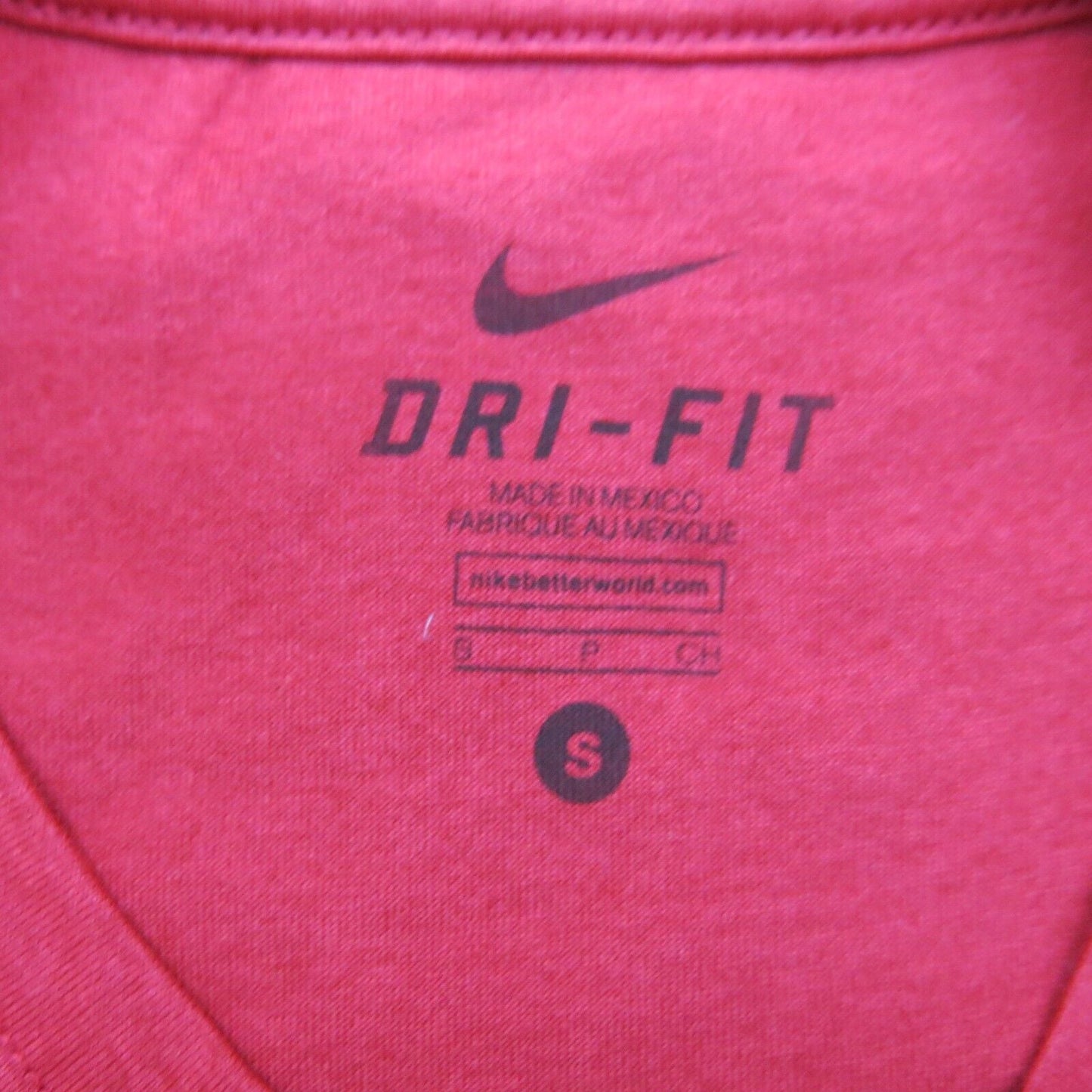 Nike Dri Fit Men T Shirt Crew Neck Short Sleeve Pullover Tee Logo Red Size Small
