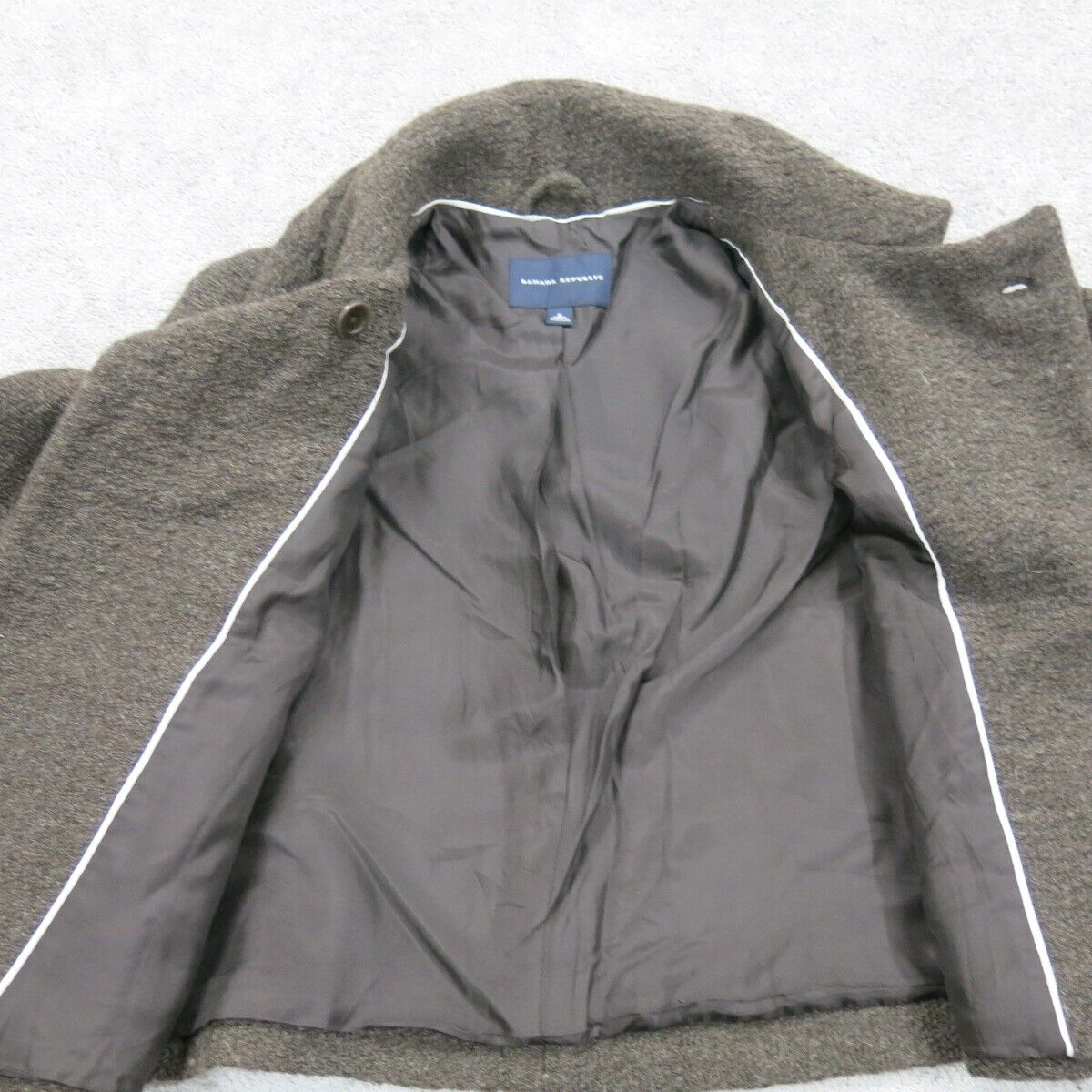 Banana Republic Womens Pea Coat Jacket Long Sleeves Pockets Gray Size 6