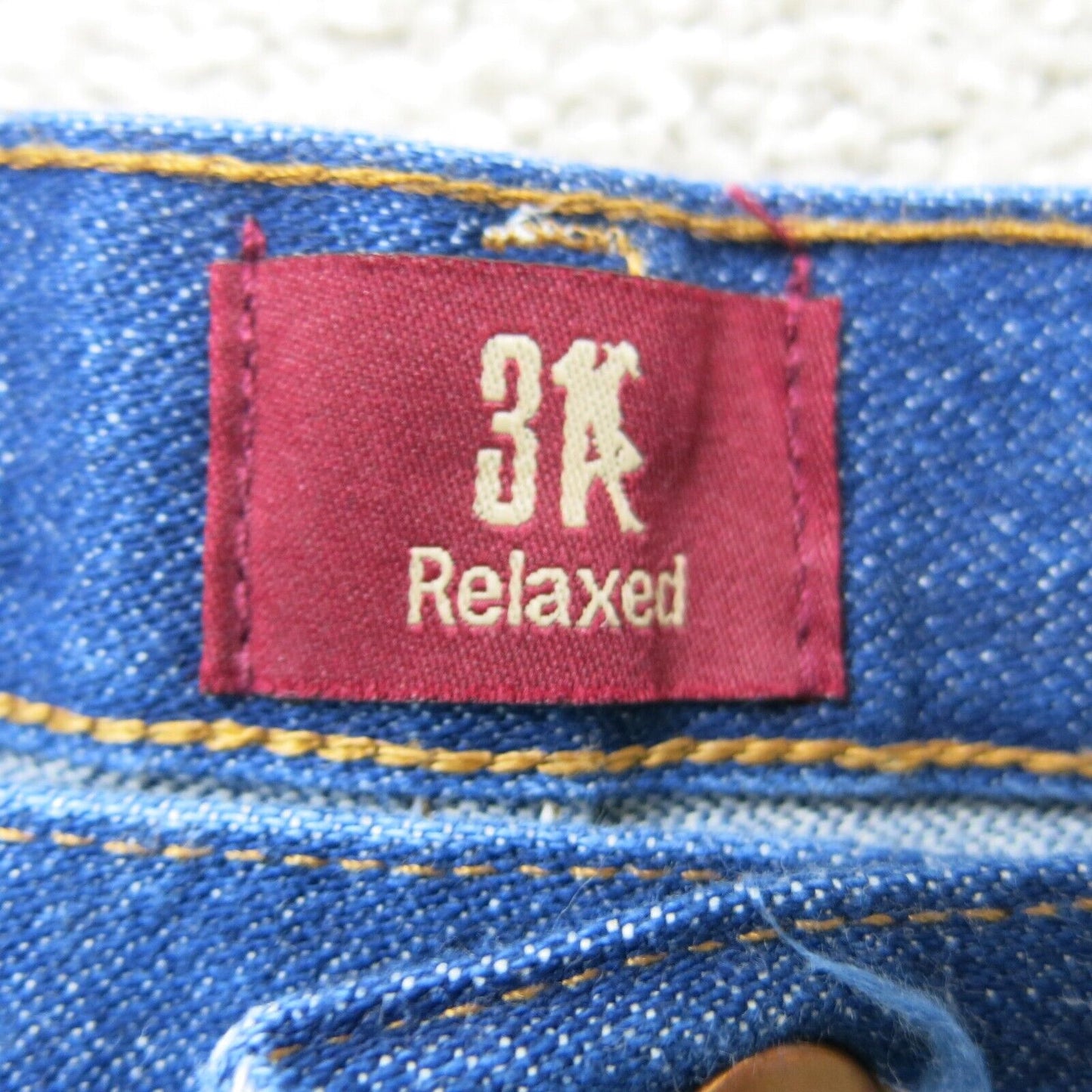 Wrangler Mens Jeans Straight Leg Denim Relaxed Fit Low Rise Blue Size W38XL32