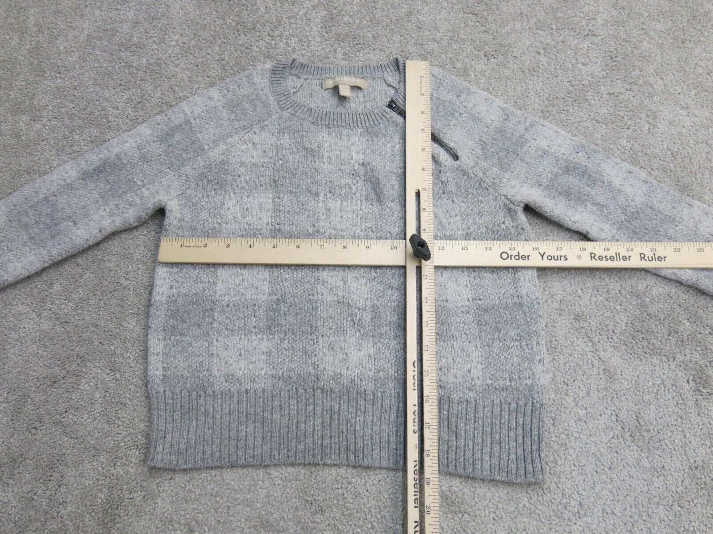 Banana Republic Women Pullover Knitted Sweater Long Sleeve Crew Neck Gray SZ 2XS