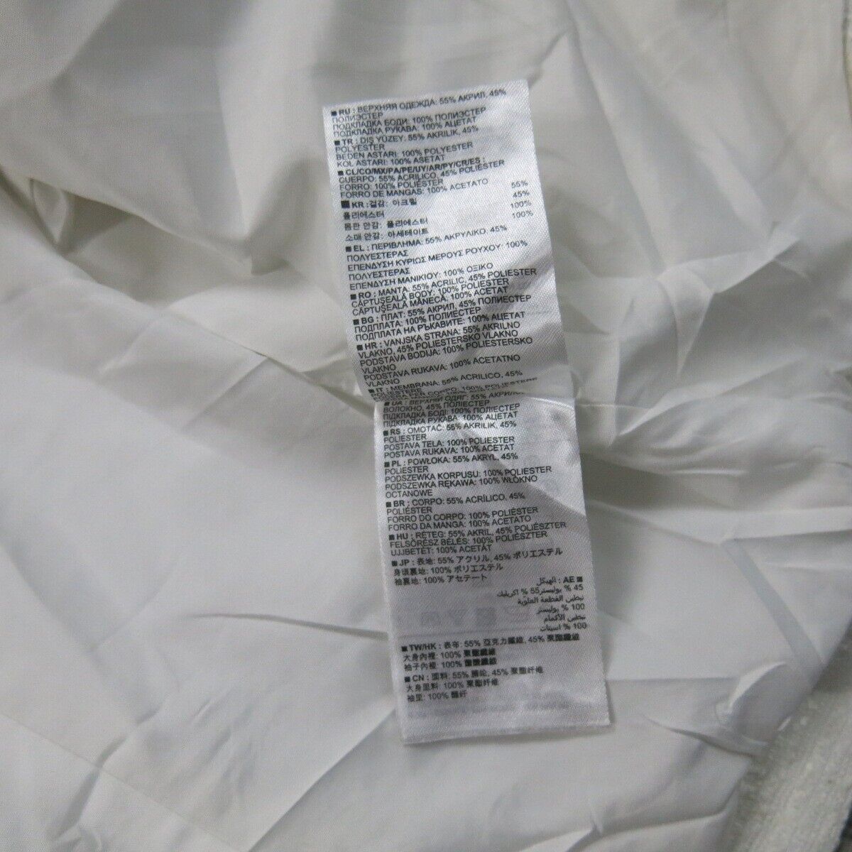 Banana Republic Women Full Zip Scrub Jackets Crew Neck Long Sleeve White Size 14
