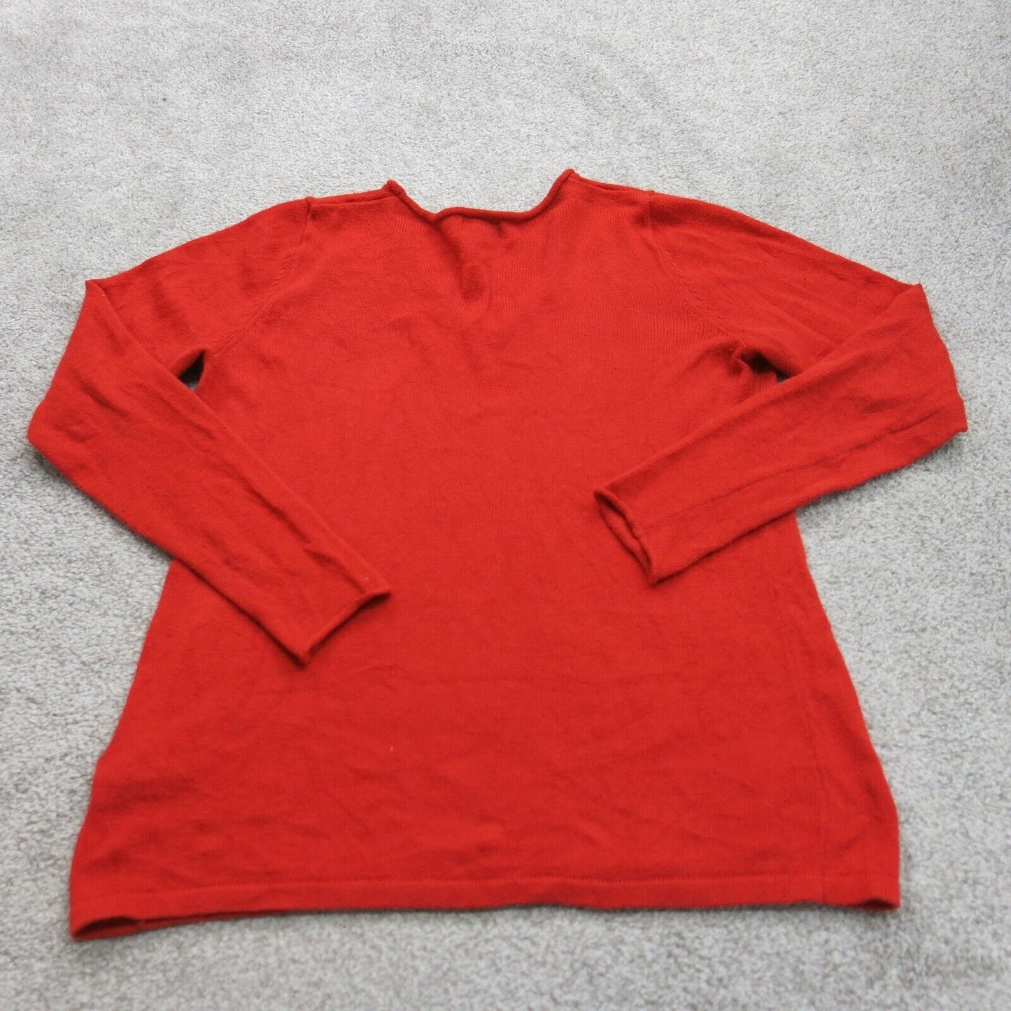 Old Navy Womens Pullover Sweater Knitted V Neck Long Sleeves Red Size Medium