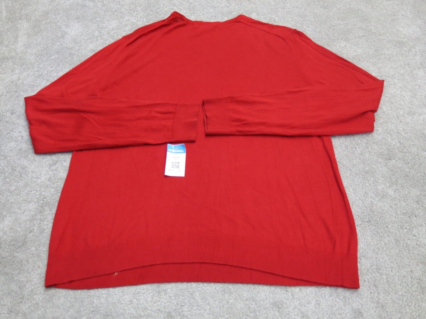 Banana Republic Mens Pullover Sweatshirt Long Sleeve V Neck Red Size Medium