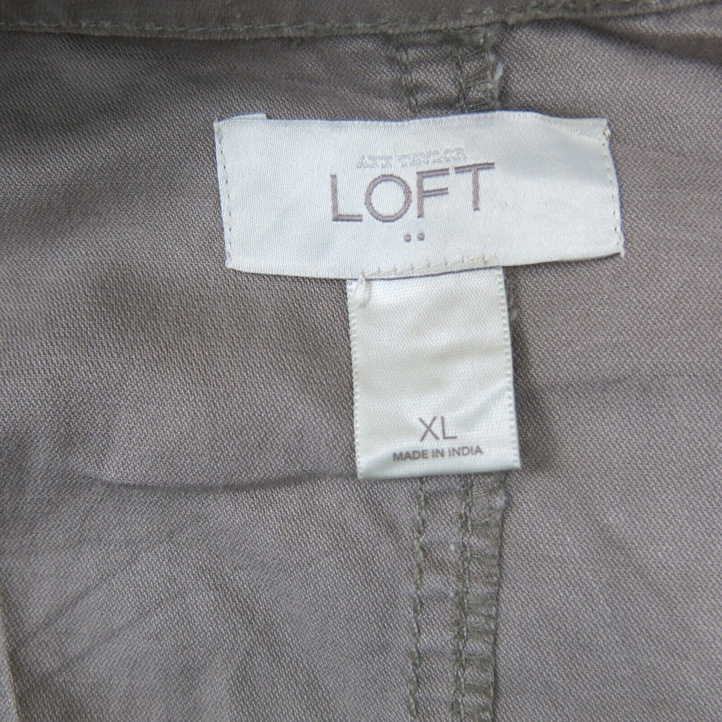 LOFT ANN Taylor Womens Full Zip Coat Jacket Long Sleeves Pockets Gray Size XL