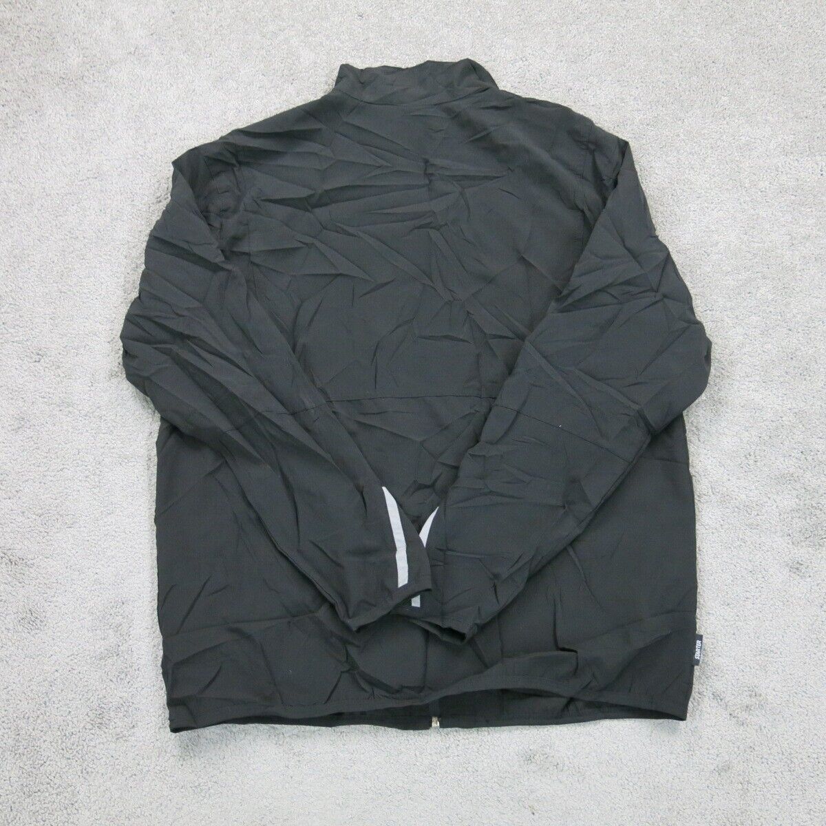 Vintage 90s Starter Mens Windbreaker Jacket Full Zip Long Sleeve Black SZ Medium
