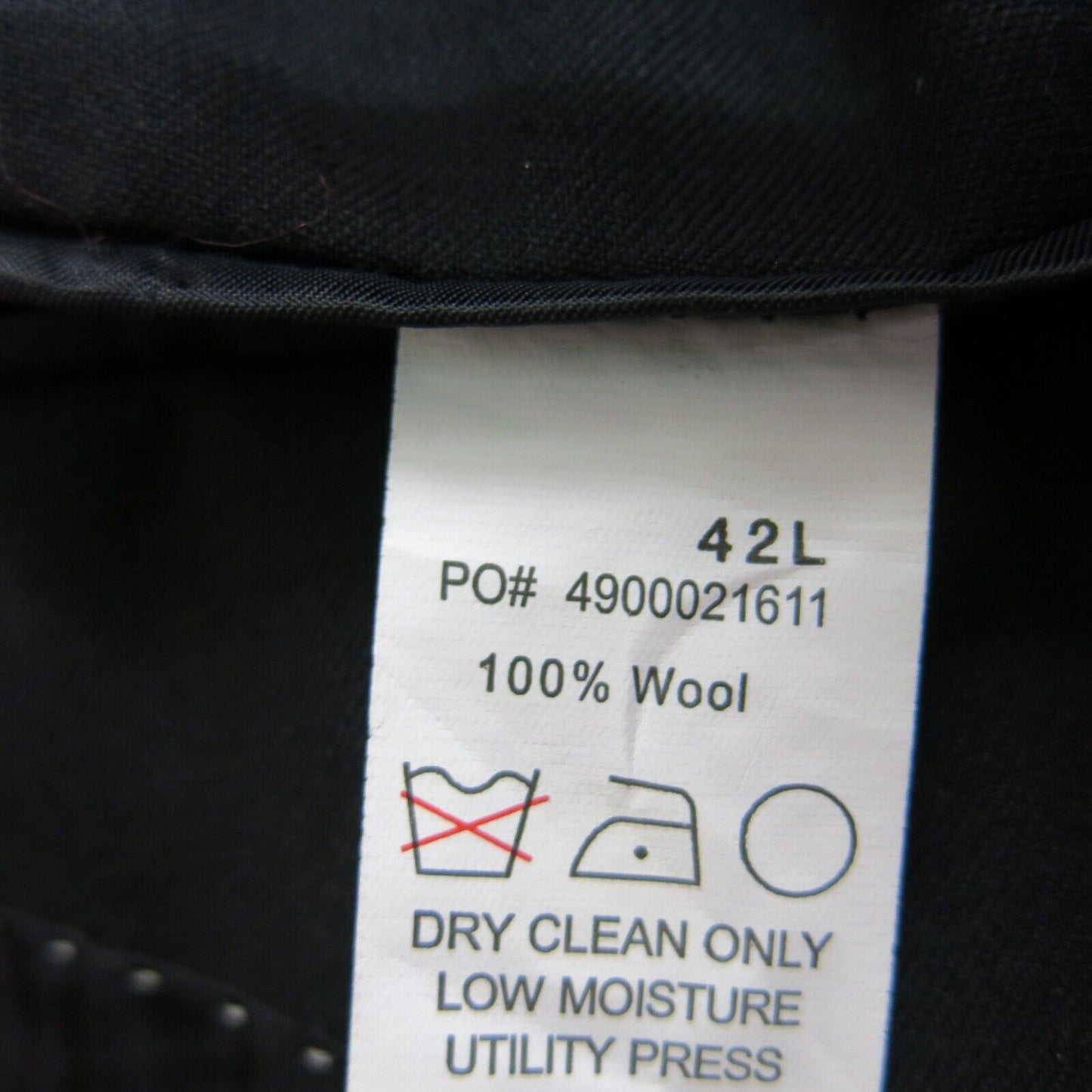Michael Kors Mens Blazer Coat Single Breasted 100% Wool Long Sleeve Black SZ 42R
