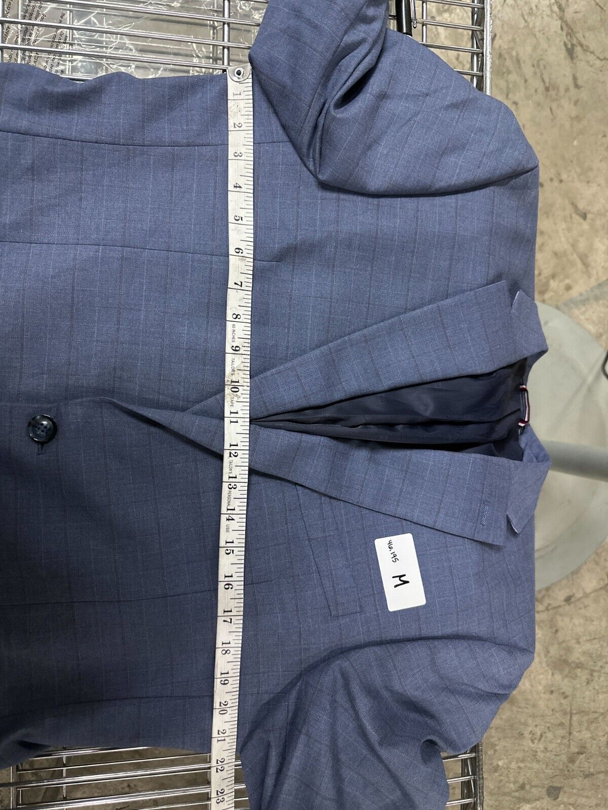 Tommy Hilfiger Mens Blazer Coat Single Breasted Long Sleeves Blue Size 42R