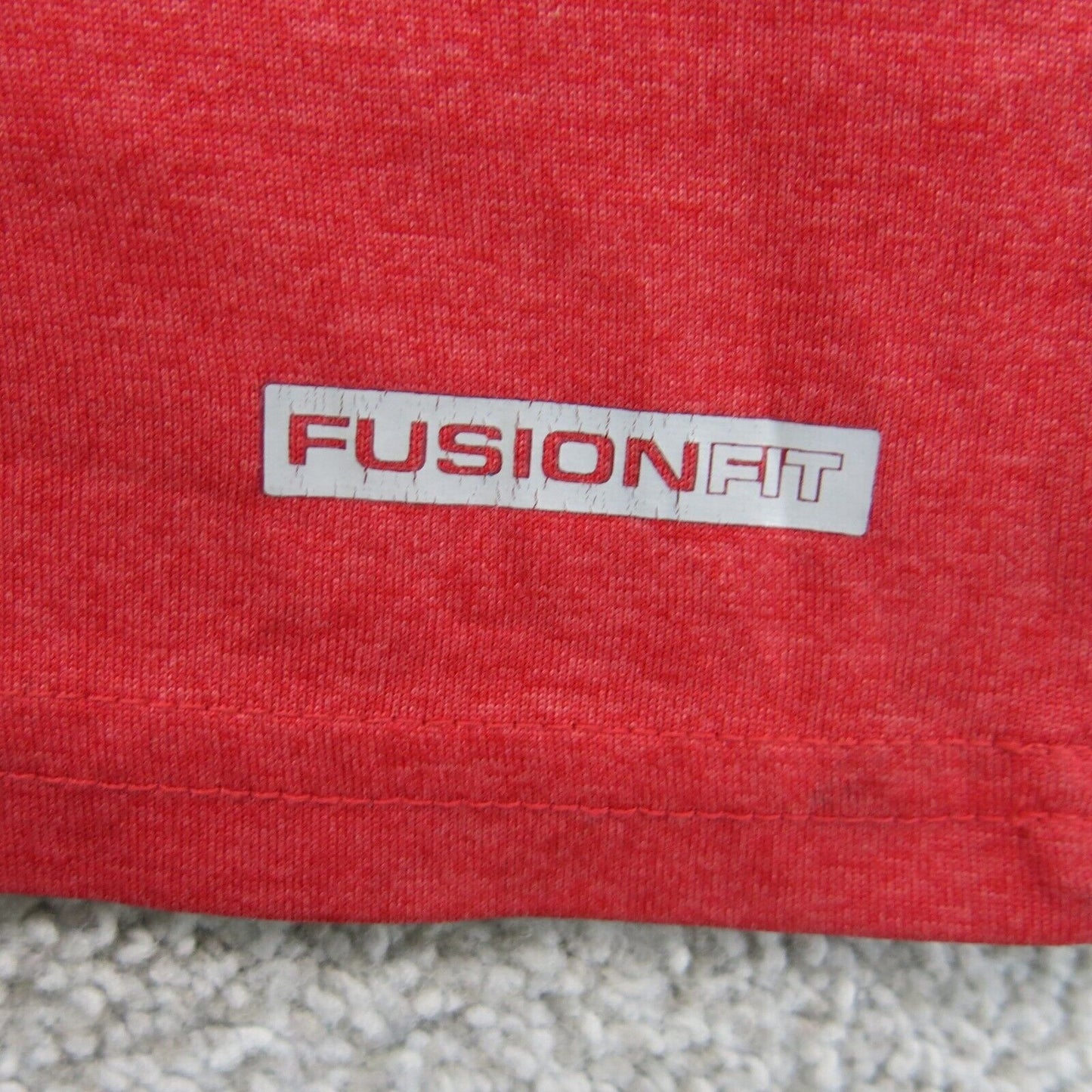 Majestic Mens Graphic T Shirt Raglan Sleeves Fusion Fit Crew Neck Red Size Large