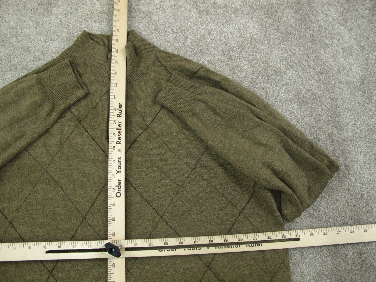 Dockers Womens Pullover Sweater Long Sleeve Mock Neck Olive Green Size X Large