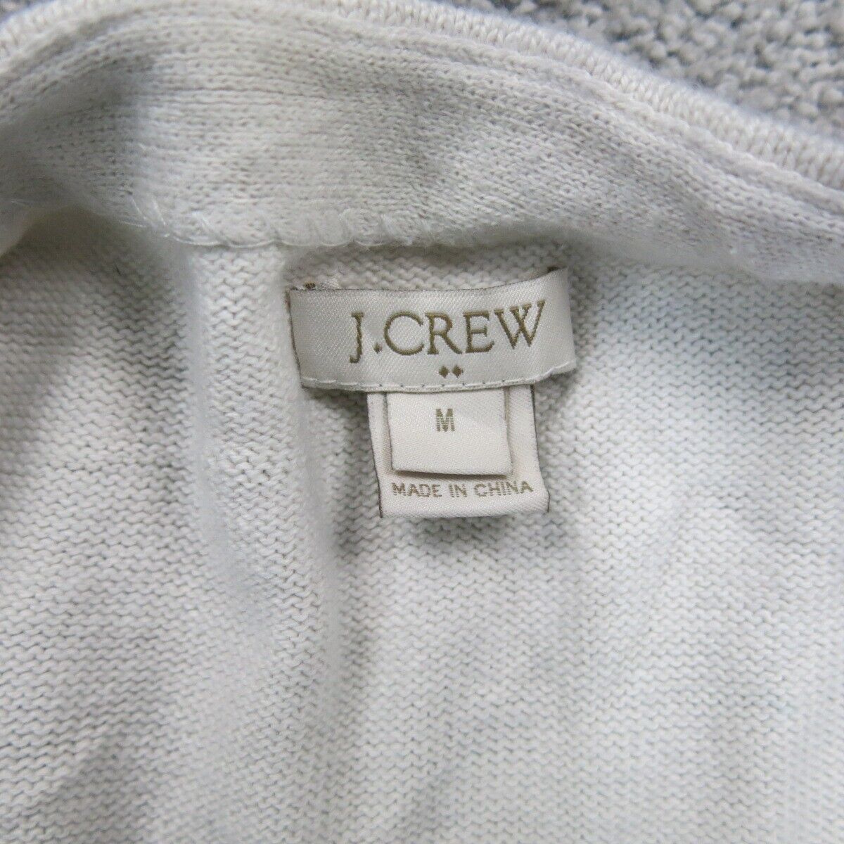 J.Crew Womens Knitted Cardigan Sweater Open Front Bell Sleeves White Size Medium