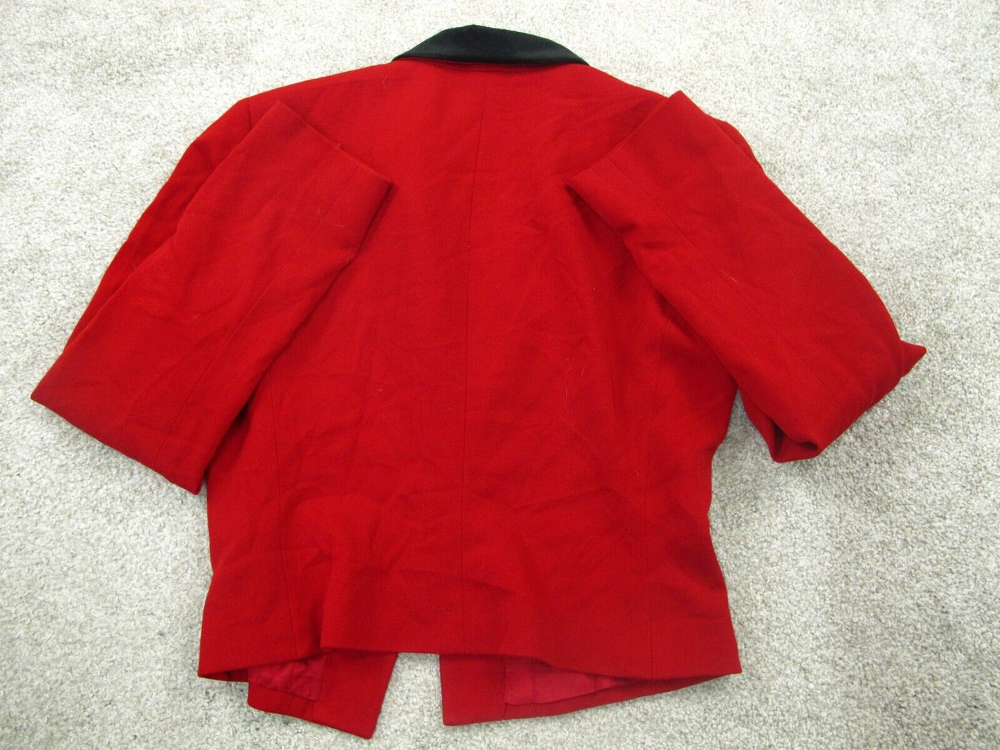 Lauren Ralph Lauren Womens Wool Blazer Coat Long Sleeve Chest Pocket Red Size 8P