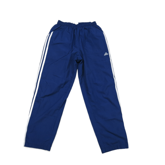 Adidas Mens Track Pant Elastic Waist Climashell Wind 3 Striped Blue Size Small
