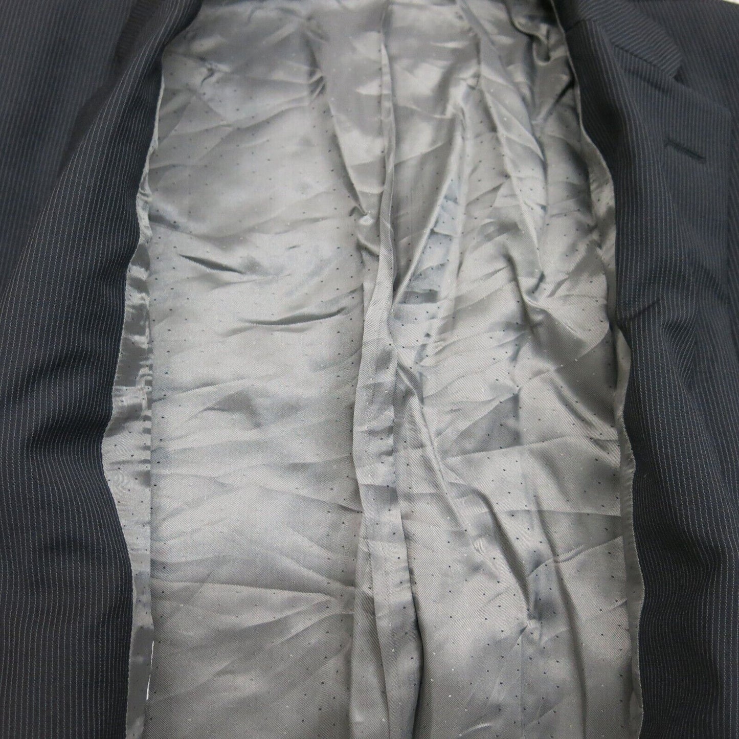 Calvin Klein Men Blazer Jacket 100% Cotton Long Sleeve 2 Button Black Size 40L