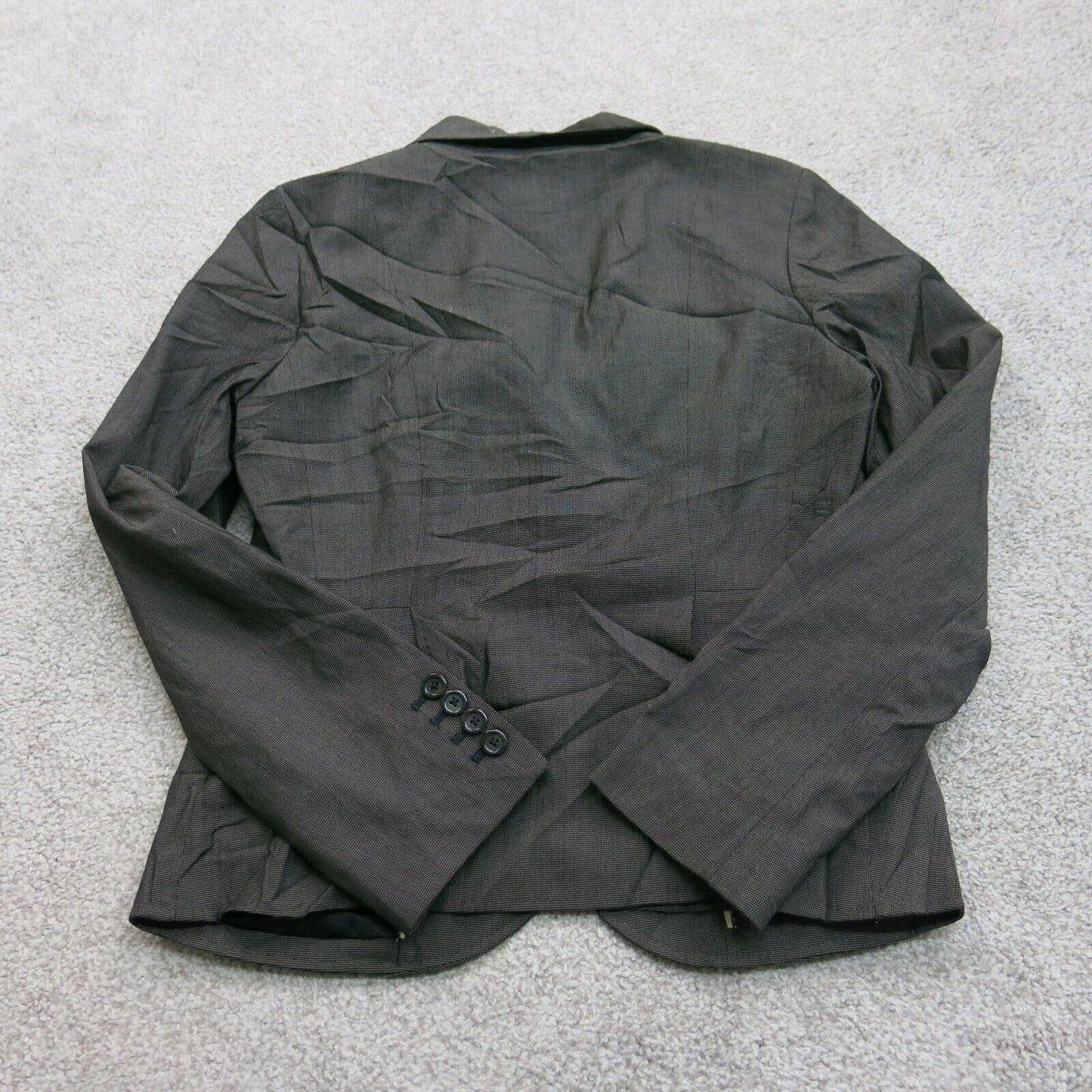 Banana Republic Womens Blazer Coat Single Breasted Long Sleeve Pockets Black 4