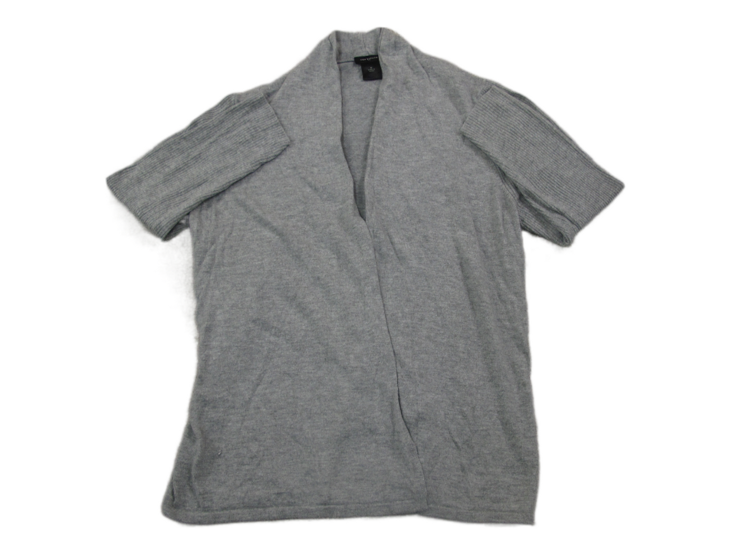 Ann Taylor Womens Cardigan Sweater Open Front Long Sleeves Gray Size Medium