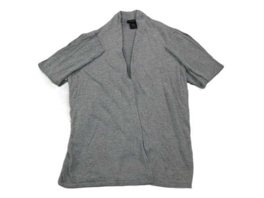 Ann Taylor Womens Cardigan Sweater Open Front Long Sleeves Gray Size Medium