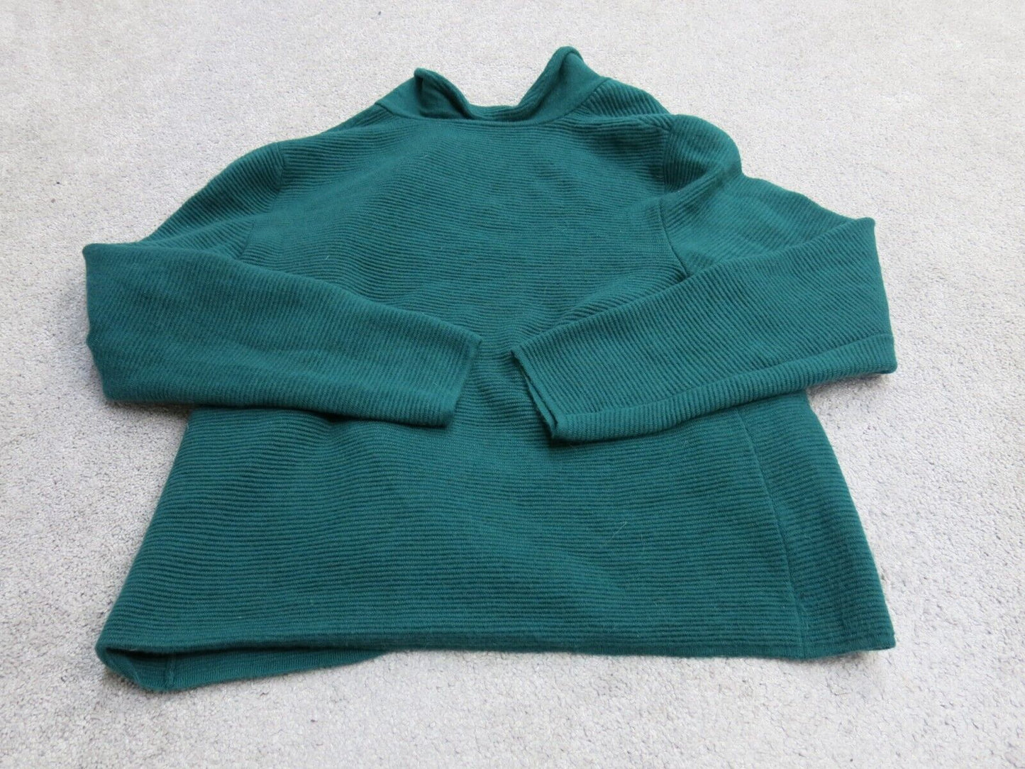 Talbots Womens Cardigan Knitted Sweater Long Sleeves Teal Green Size Small