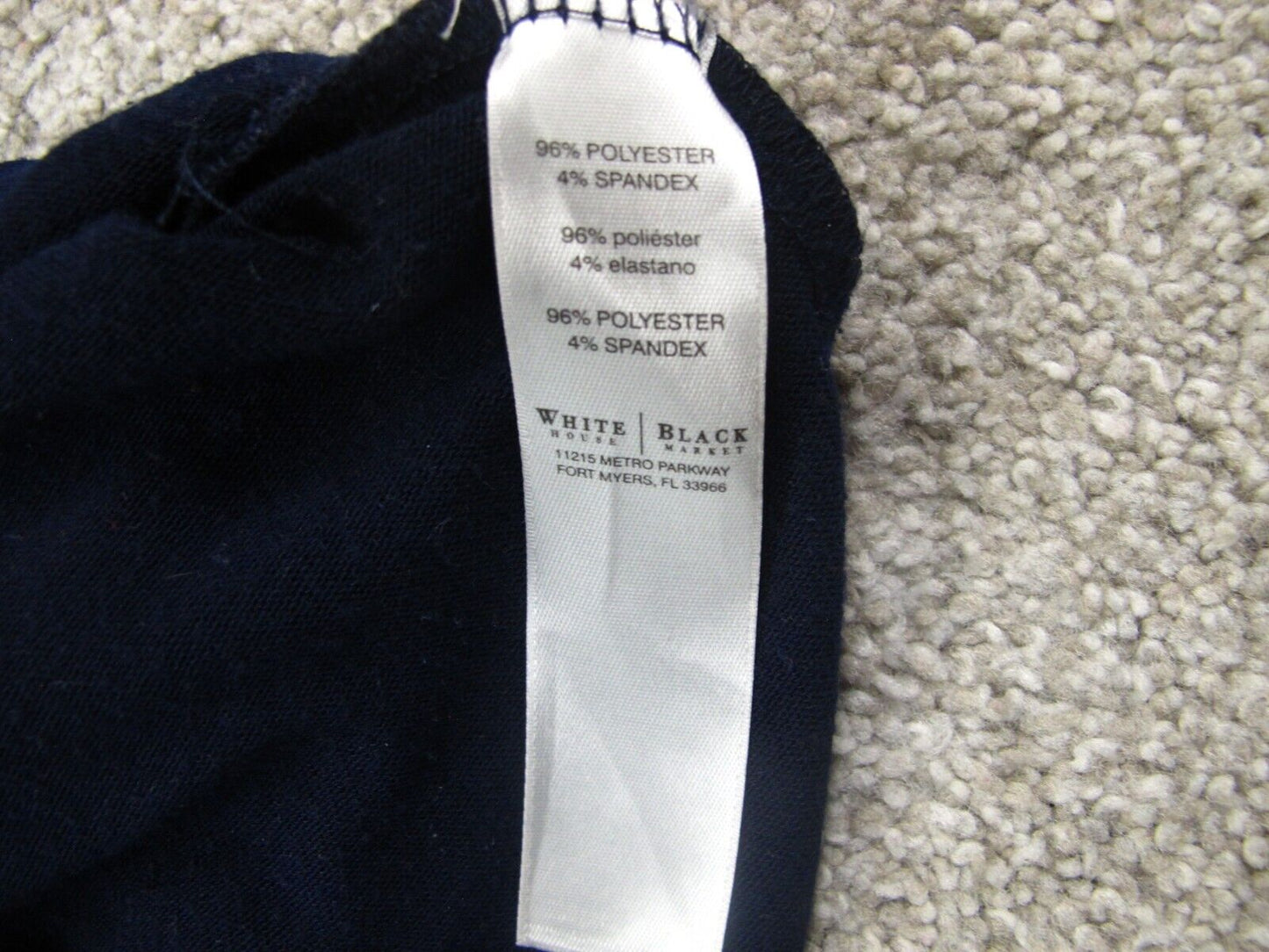 White House Black Market Womens Knitted Pullover Sweater Asymmetrical Blue SZ M