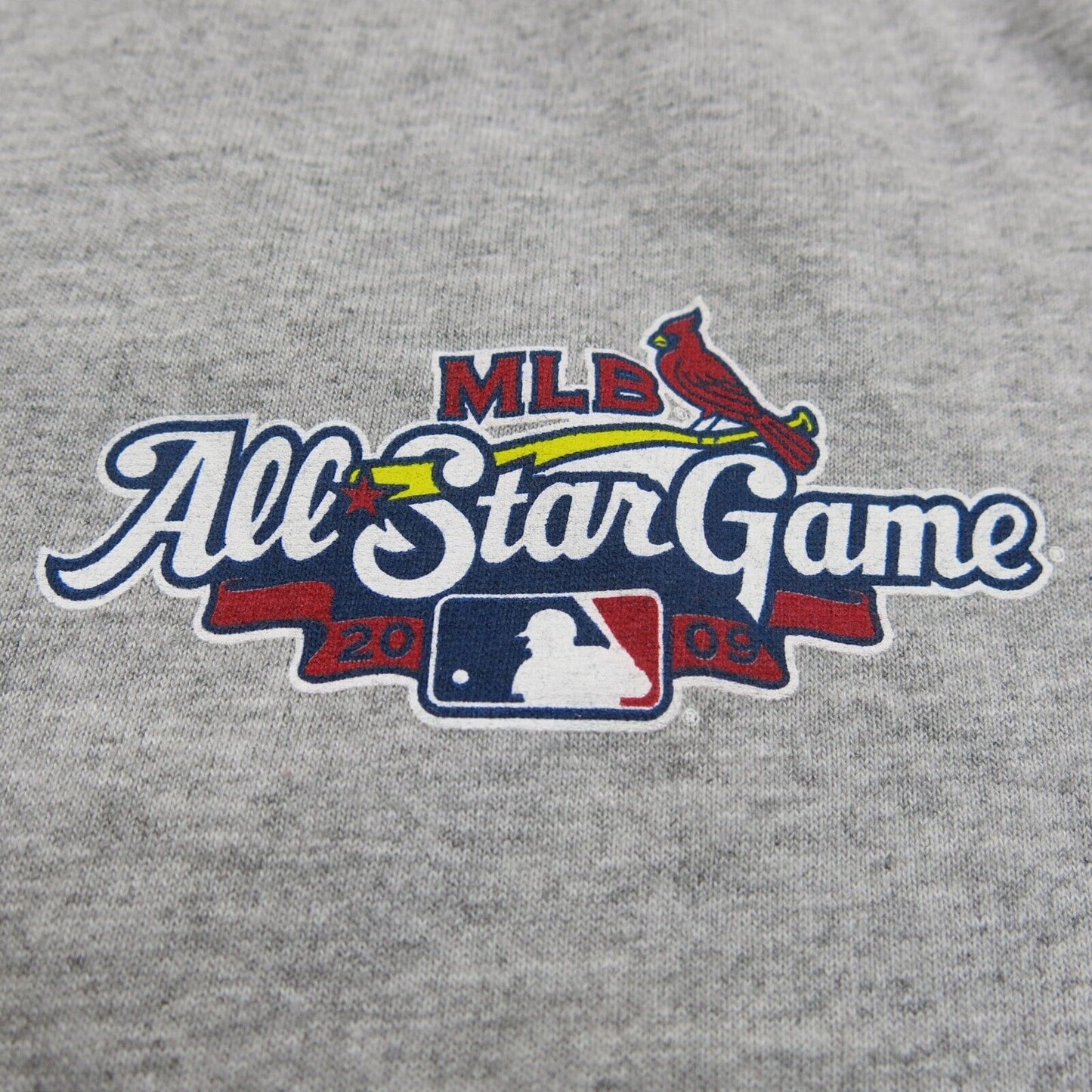 Majestic Tee Mens Heather Gray Large All Star Game Short Sleeve Crew Neck Cotton