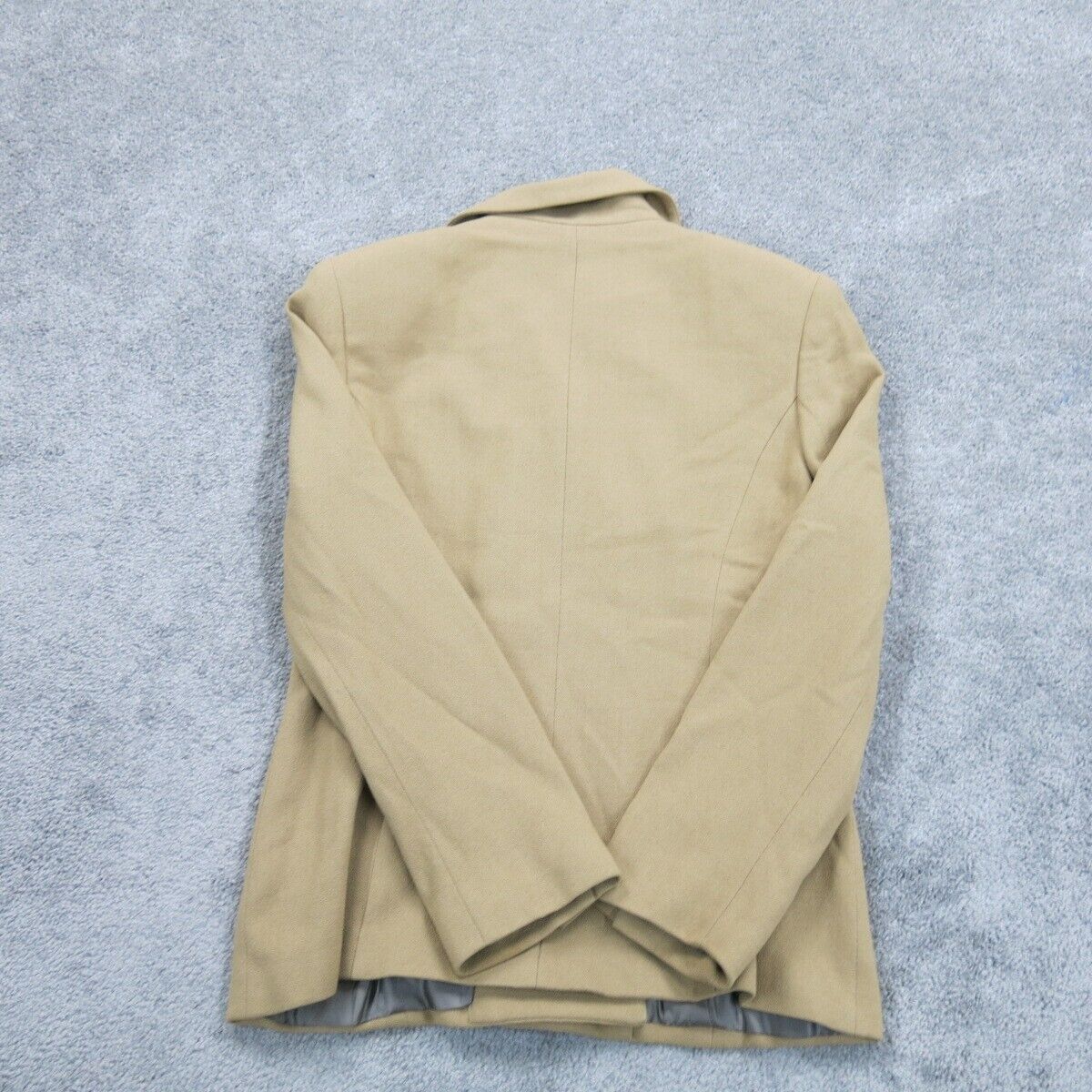 Express Womens Pea Coat Double Breasted Long Sleeves Pockets Beige Tan Size 7/8