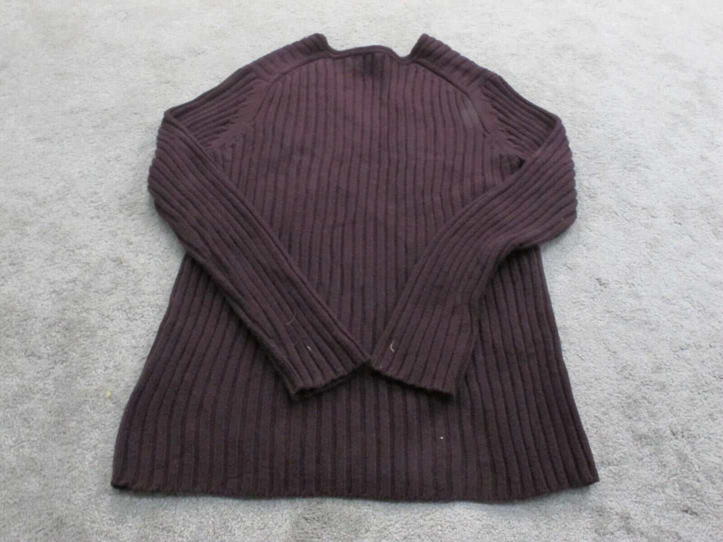 Express Womens Pullover  Sweater Long Sleeve V Neck Cotton Maroon Size Large