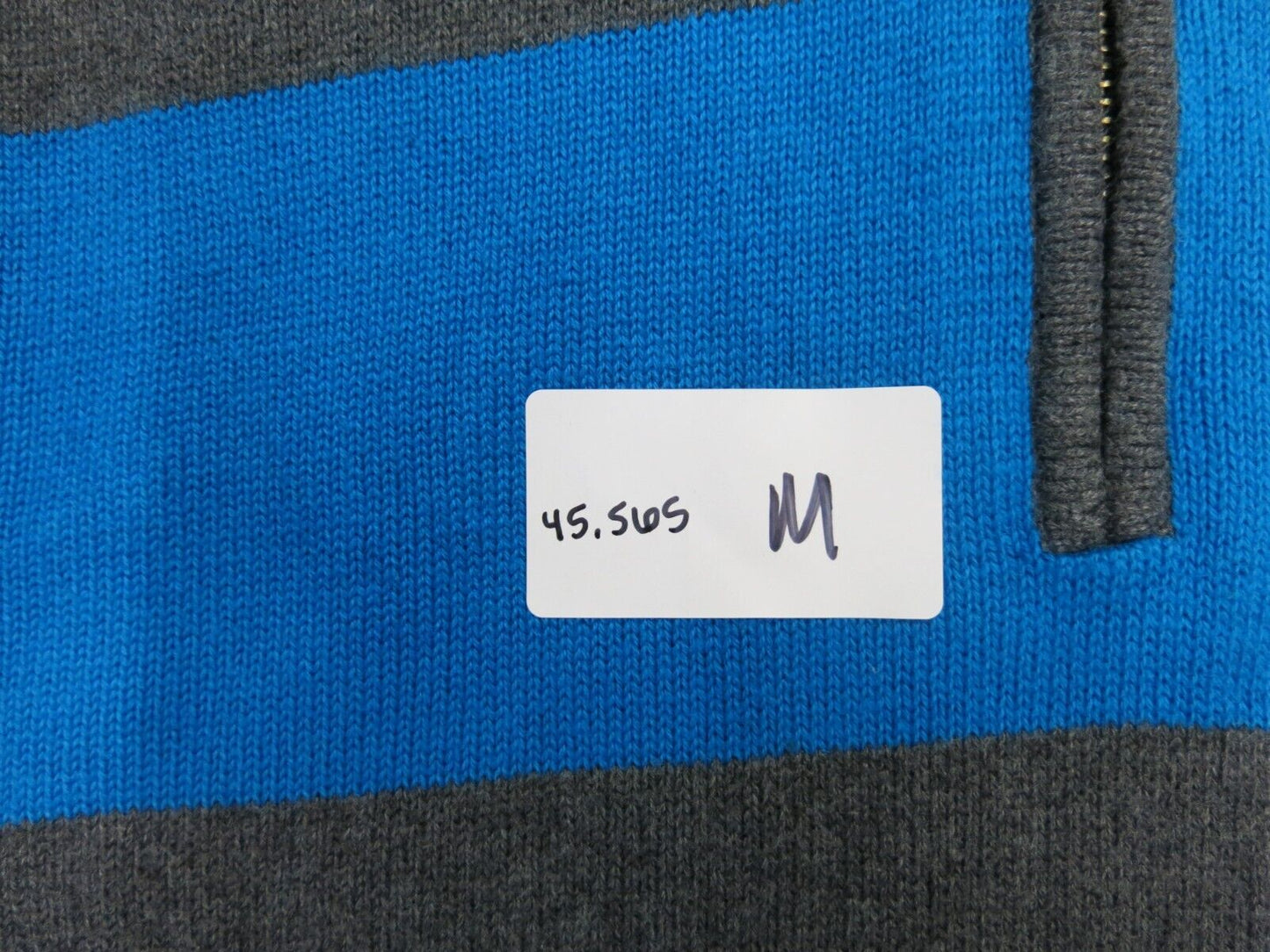 Tommy Hilfiger Mens Striped Sweater High Neck Long Sleeves Size Blue Black Large